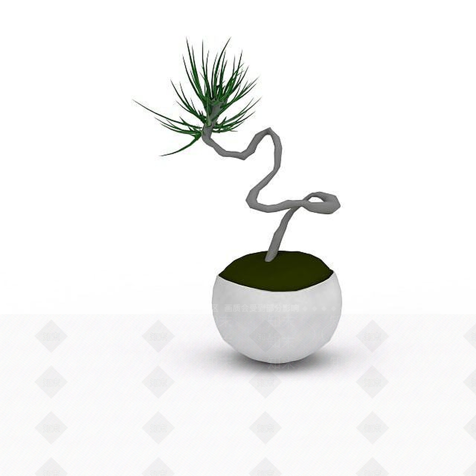 现代盆栽植物3D模型下载【ID:1197532552】
