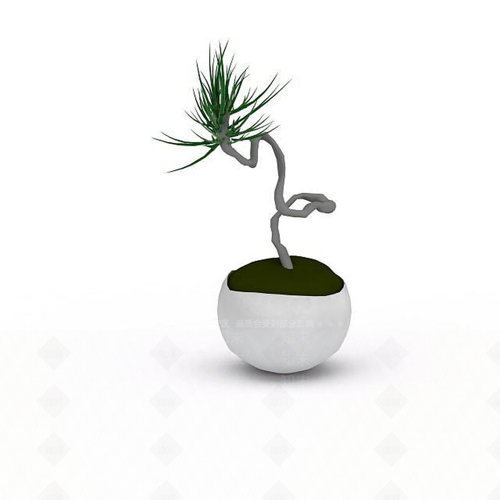 现代盆栽植物3D模型下载【ID:1197532552】