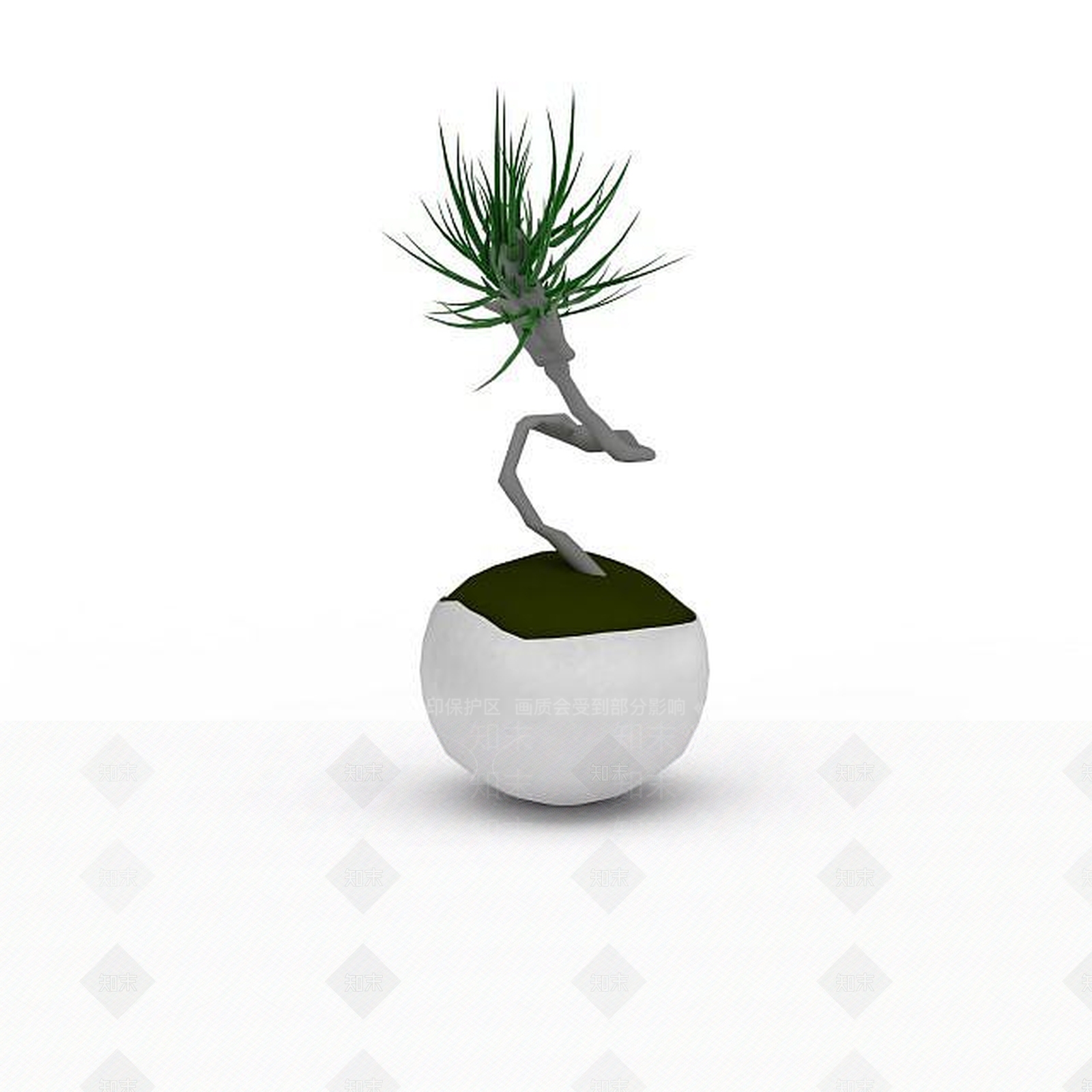 现代盆栽植物3D模型下载【ID:1197532552】