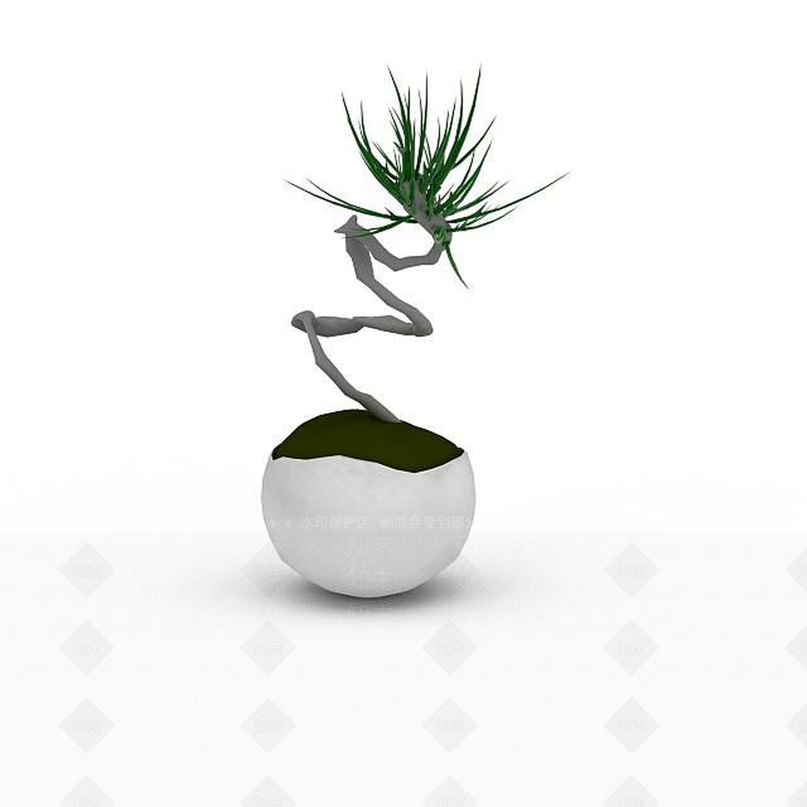 现代盆栽植物3D模型下载【ID:1197532552】