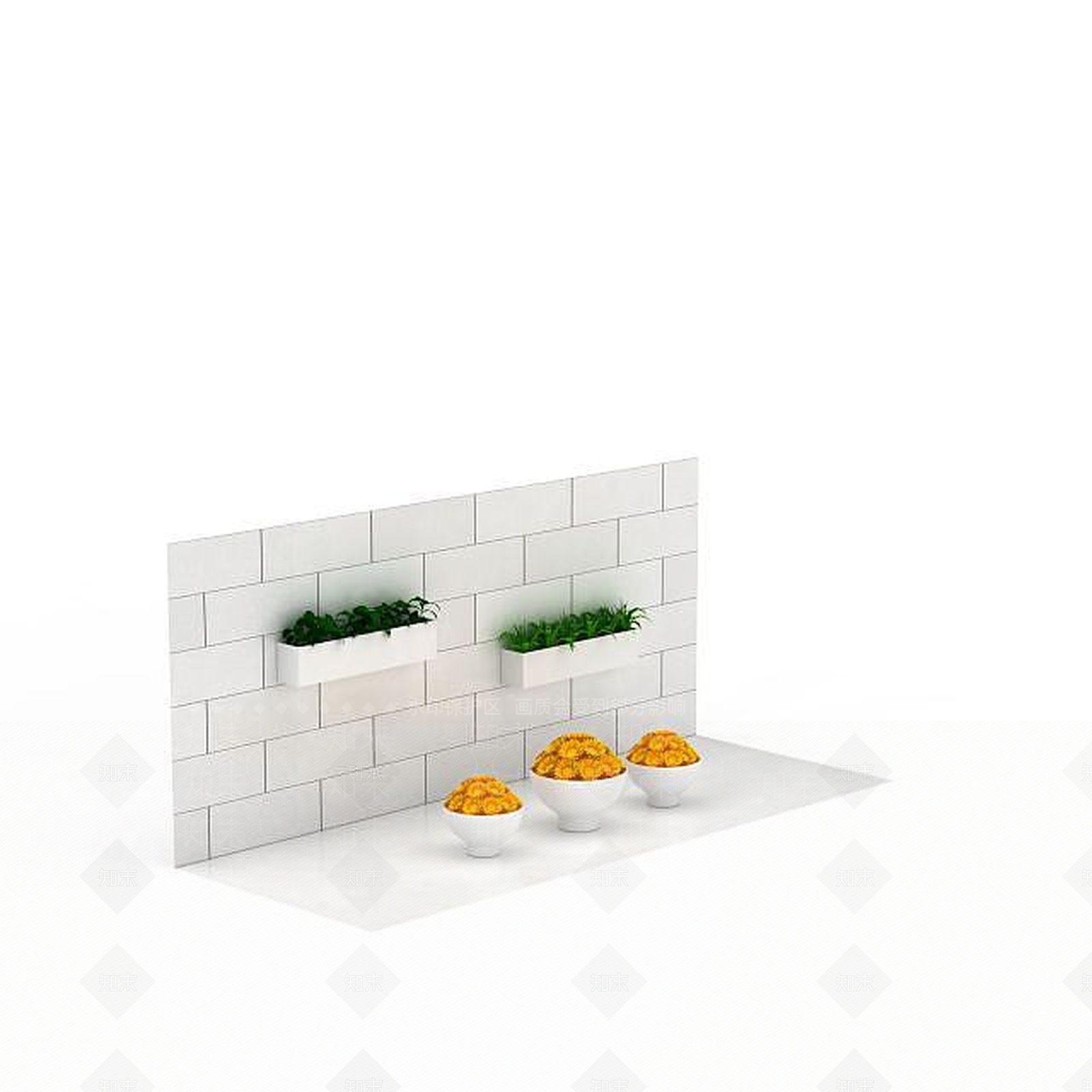 现代室外植物组合3D模型下载【ID:1197532687】