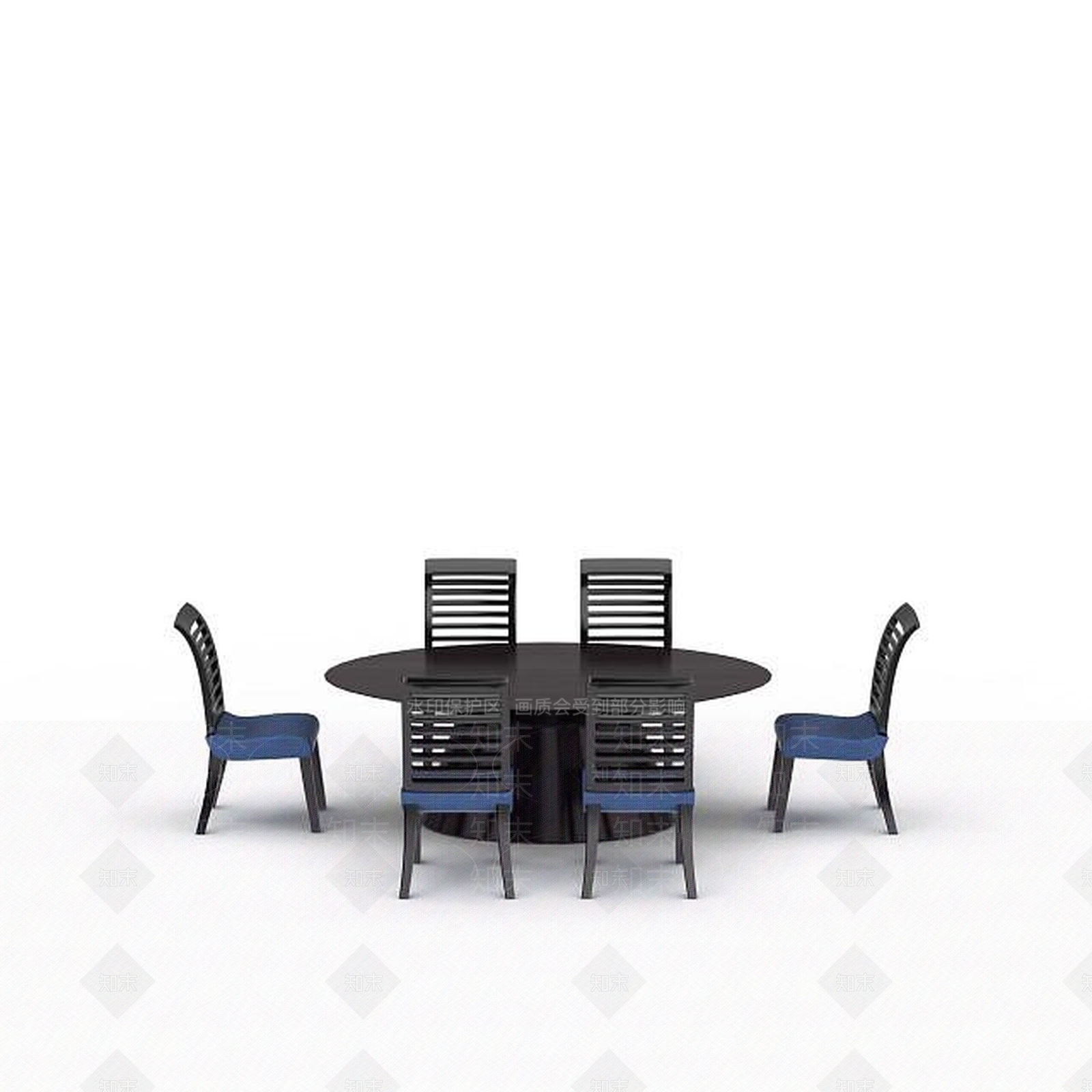 现代饭馆餐桌椅3D模型下载【ID:1197532780】