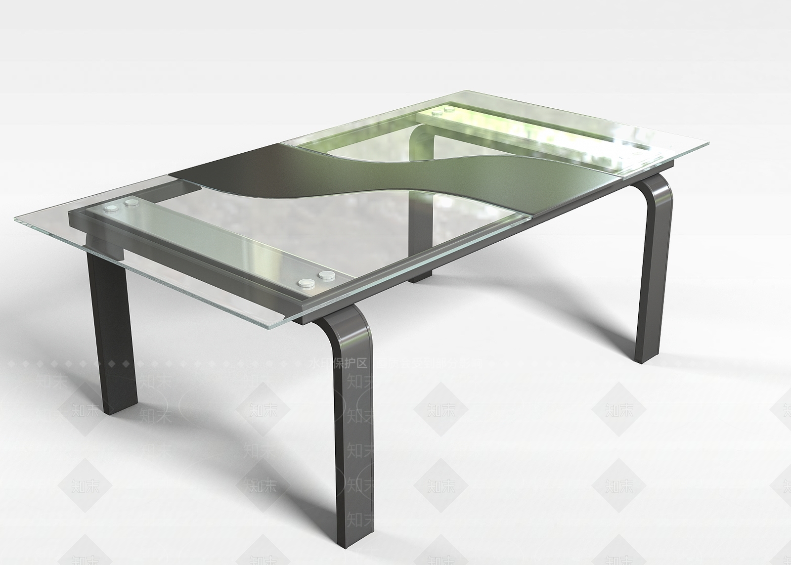 现代客厅玻璃桌3D模型下载【ID:1197532728】