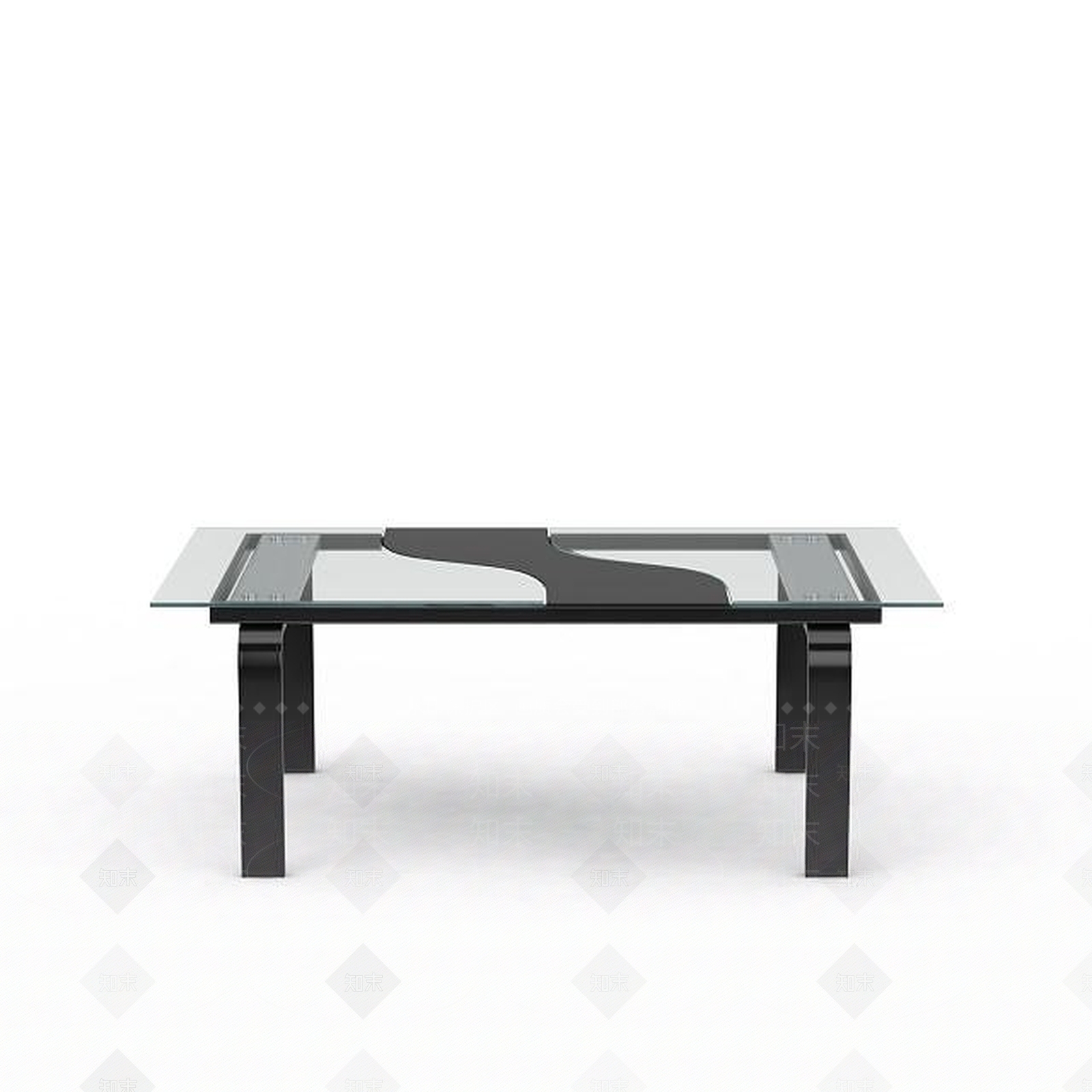 现代客厅玻璃桌3D模型下载【ID:1197532728】