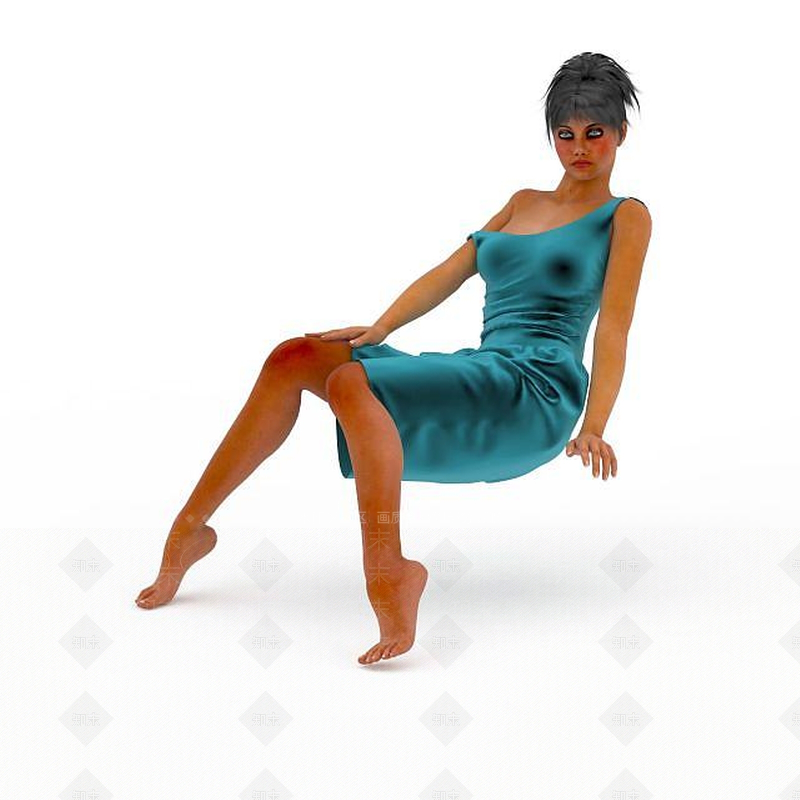 现代优雅美女模特3D模型下载【ID:1197533564】