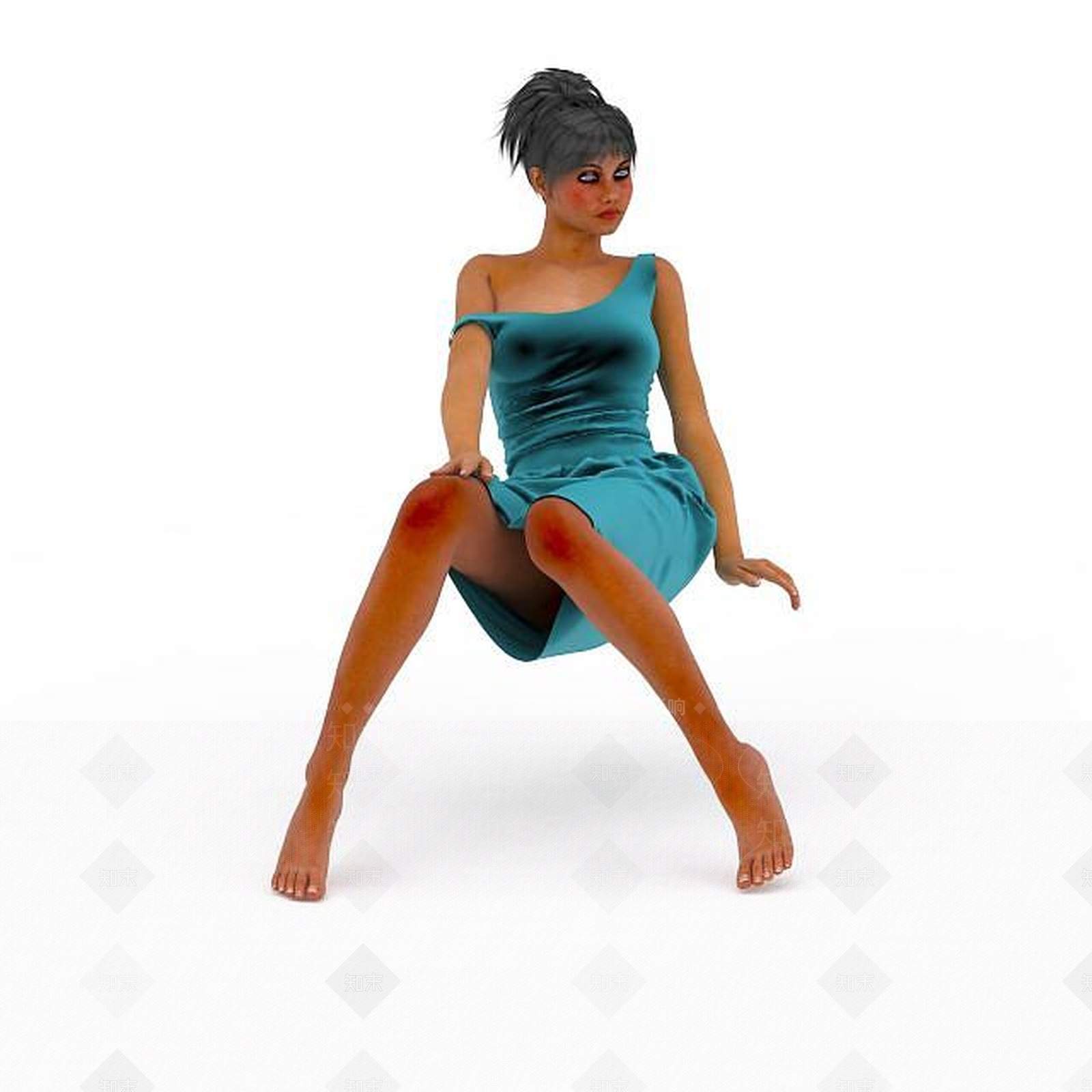现代优雅美女模特3D模型下载【ID:1197533564】