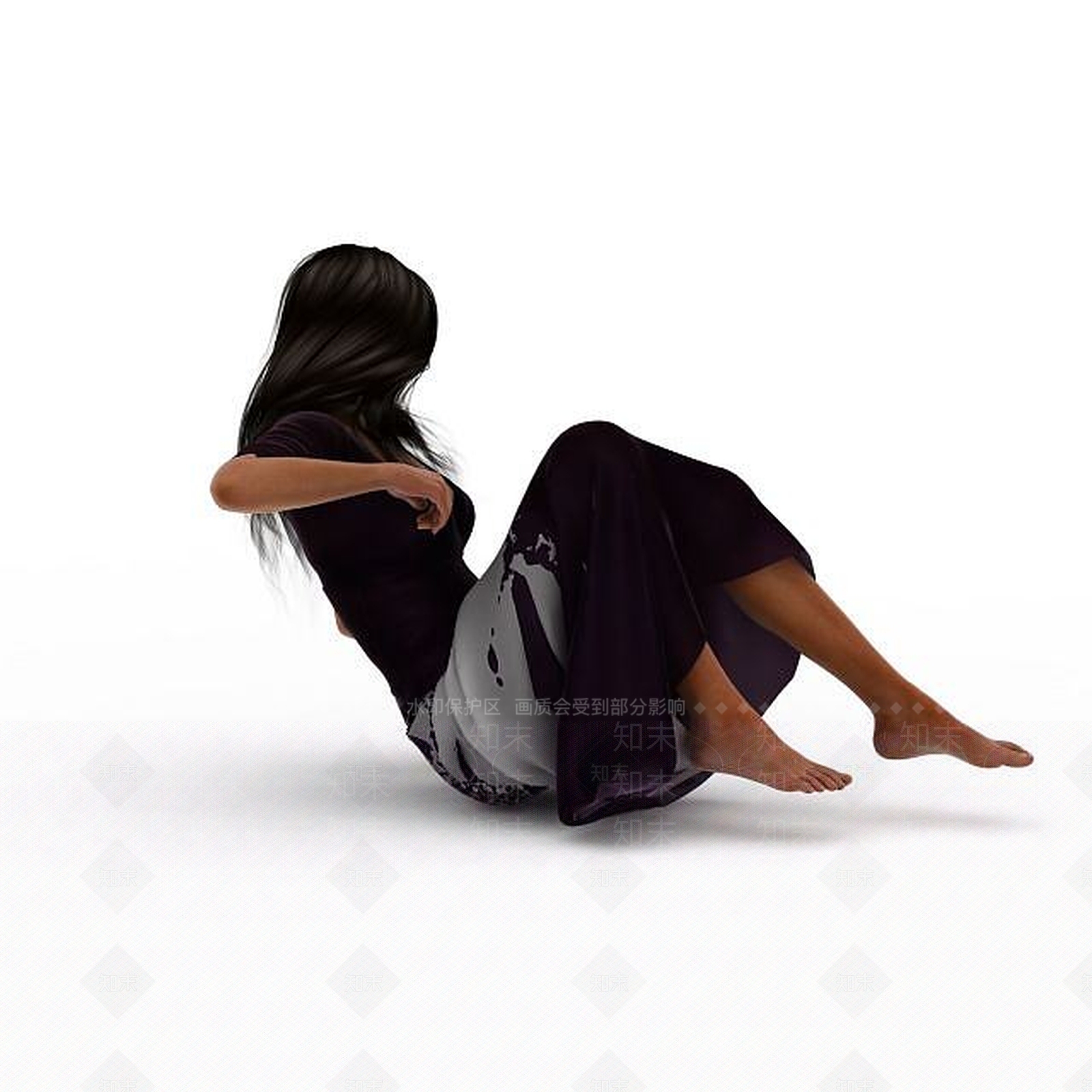 现代俊美女模特3D模型下载【ID:1197533959】