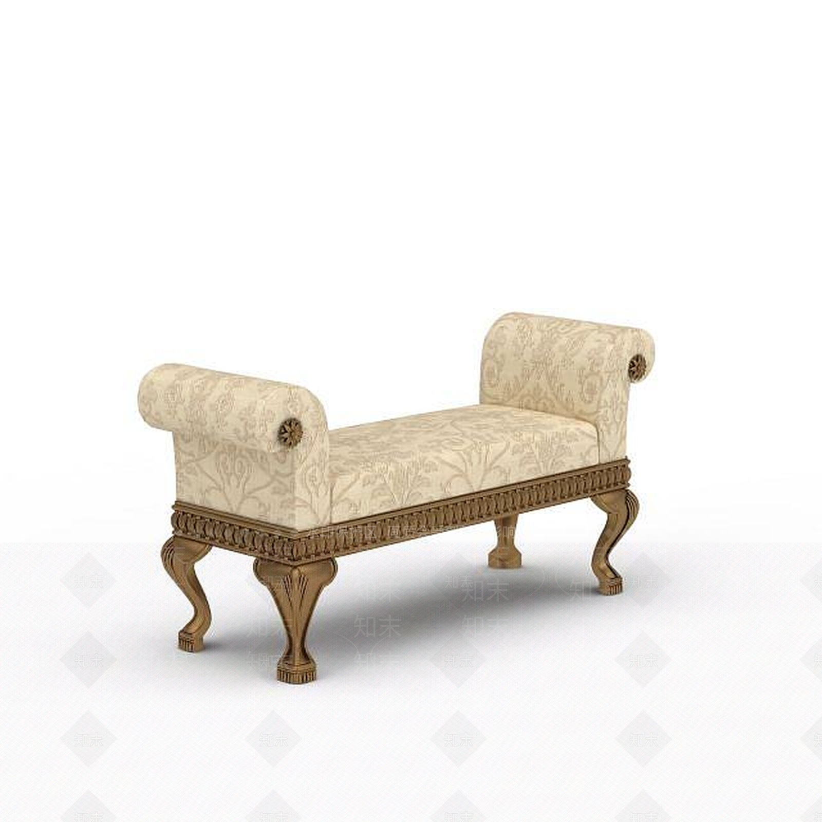 现代梳妆凳3D模型下载【ID:1197534355】