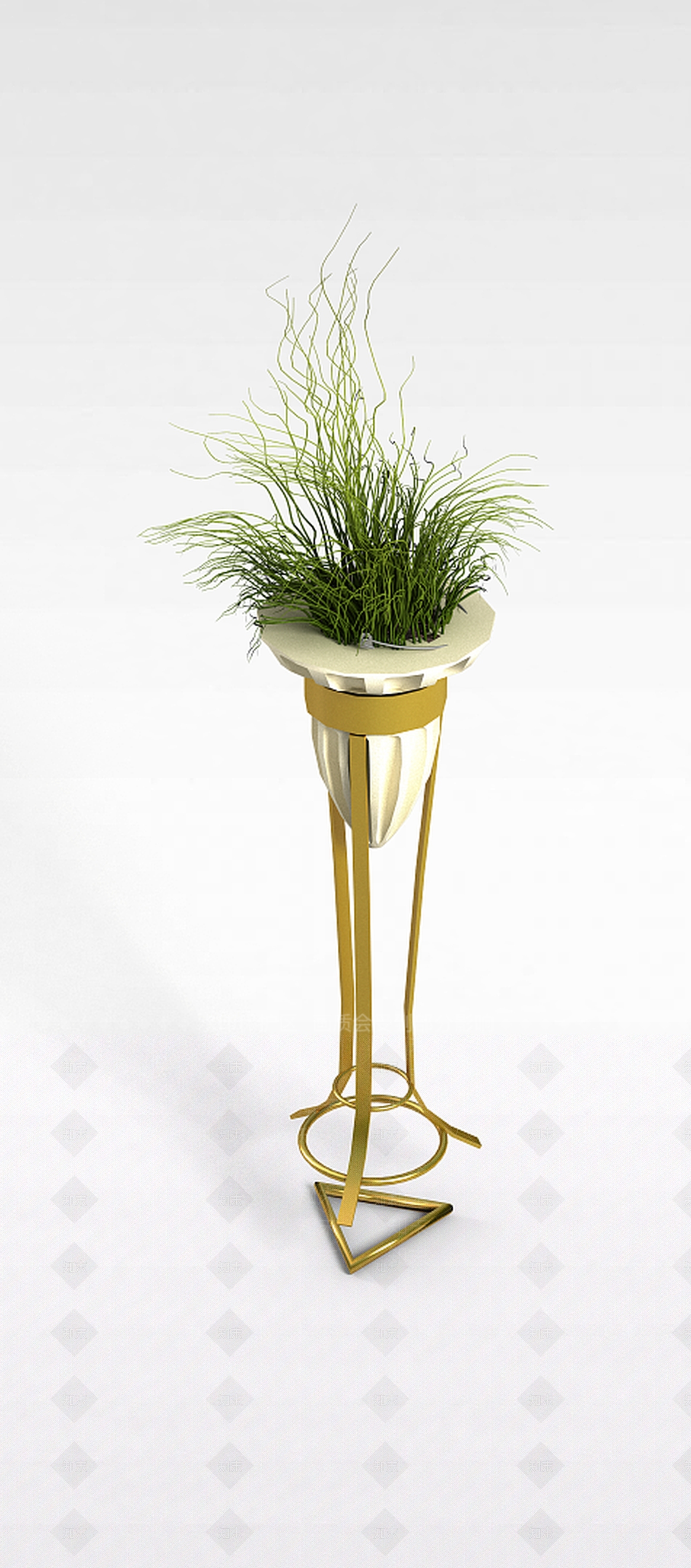 现代盆栽草3D模型下载【ID:1197534926】