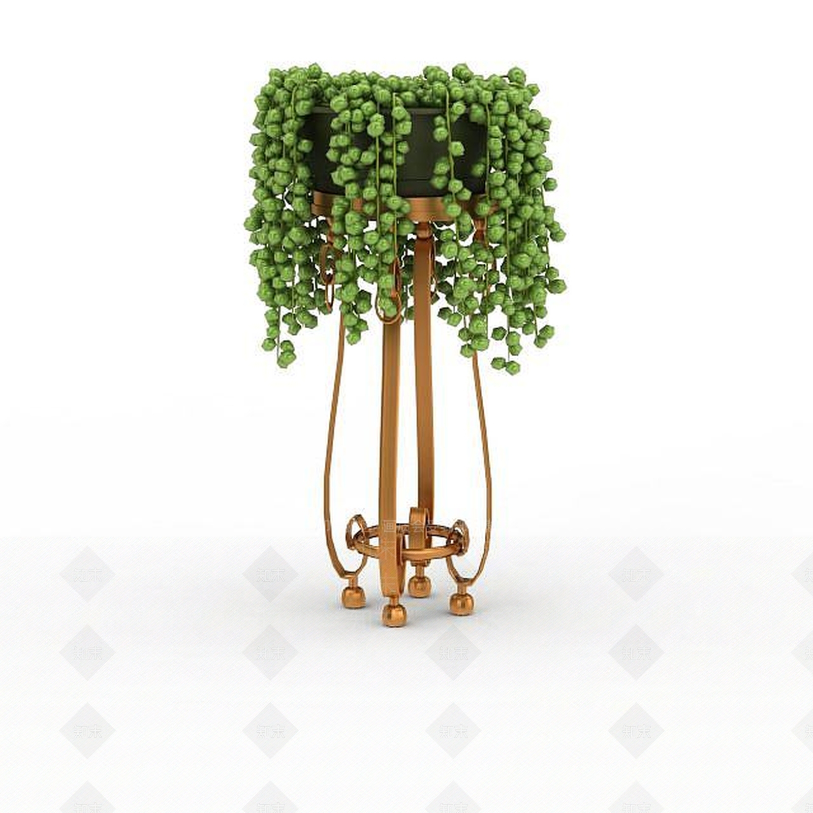 现代前台摆花3D模型下载【ID:1197535061】