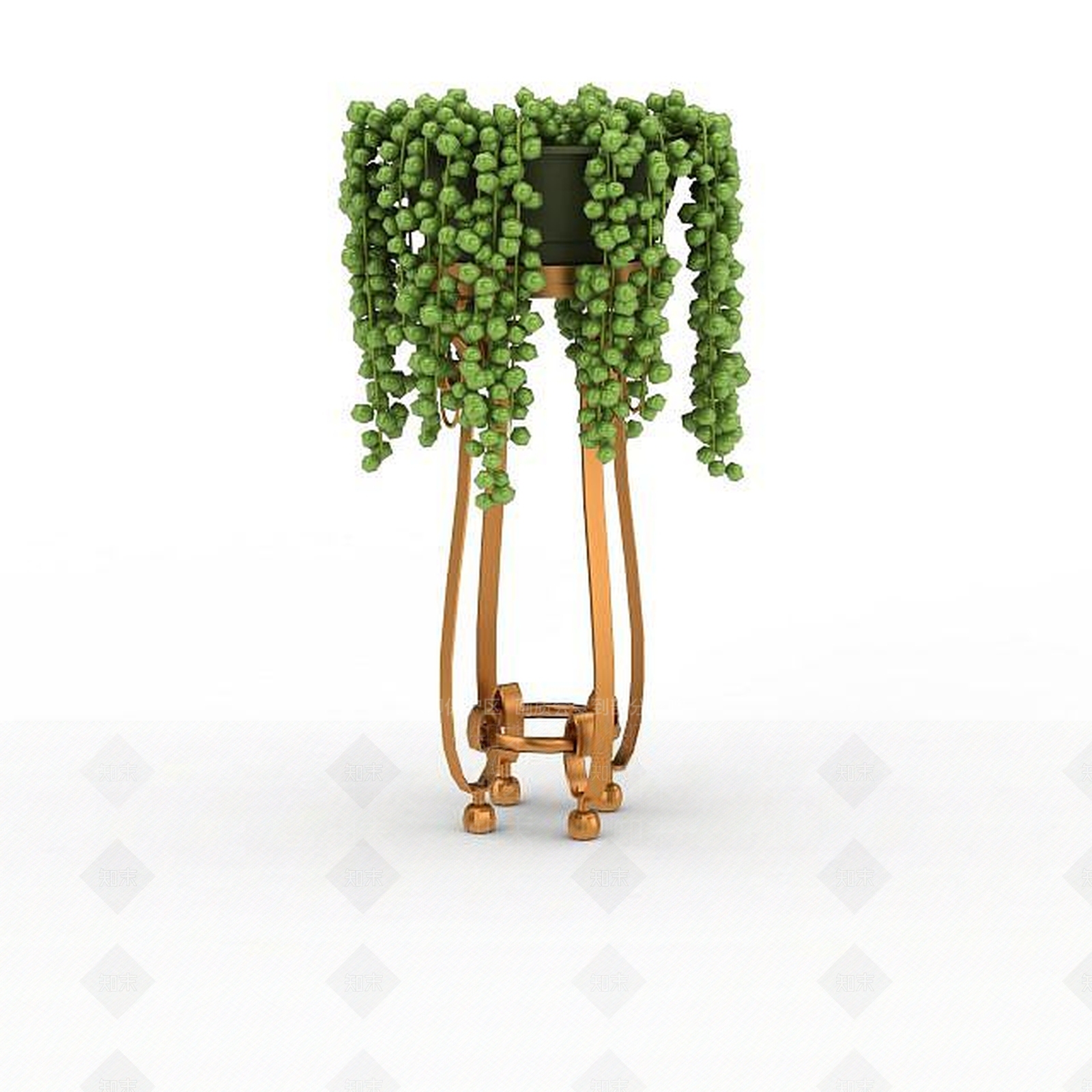 现代前台摆花3D模型下载【ID:1197535061】