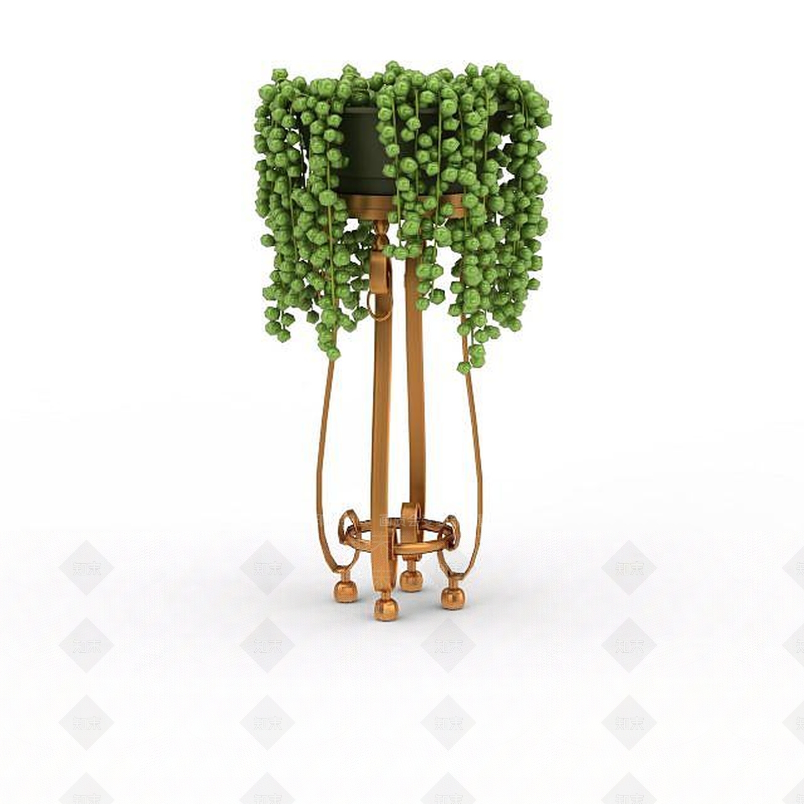 现代前台摆花3D模型下载【ID:1197535061】