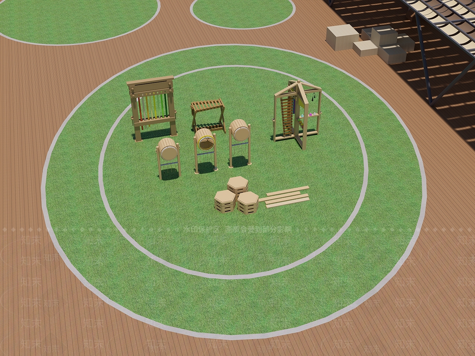 现代儿童器材组合SU模型下载【ID:1197539238】