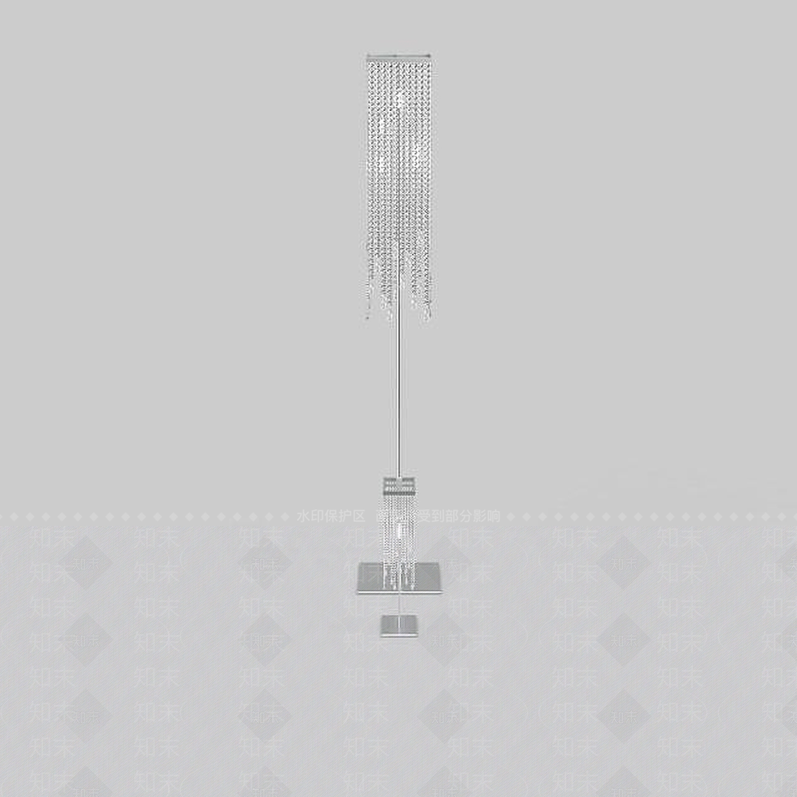 现代时尚水晶流苏落地灯3D模型下载【ID:1197541651】