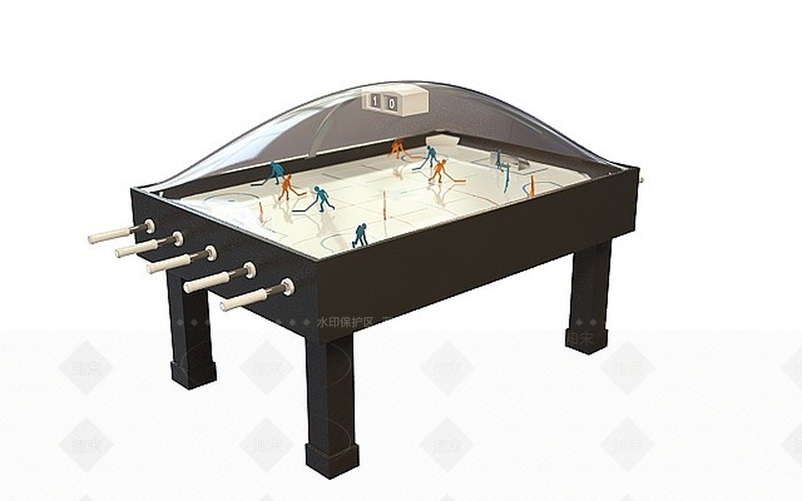 现代冰球桌3D模型下载【ID:1197542795】