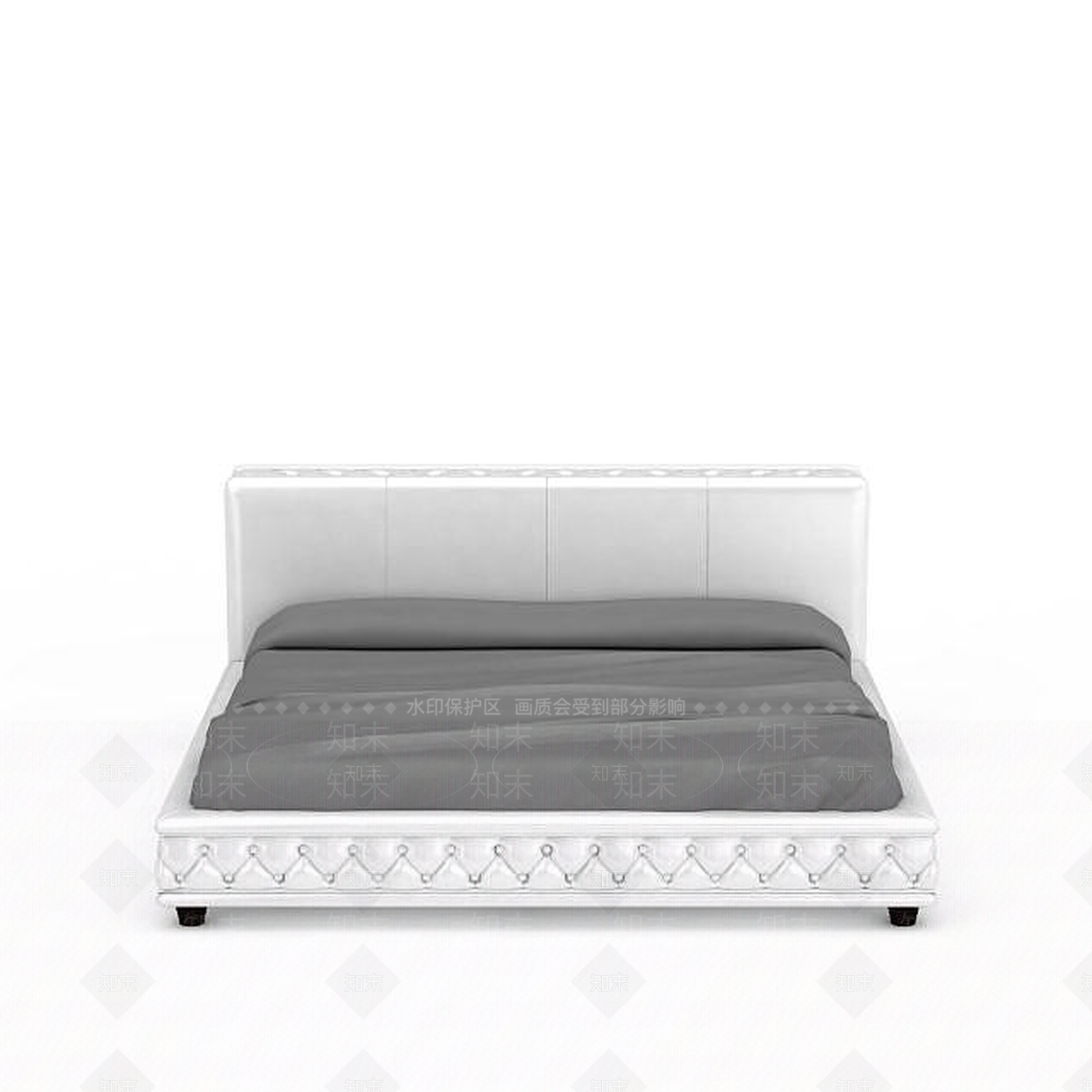 现代室内双人床3D模型下载【ID:1197542994】