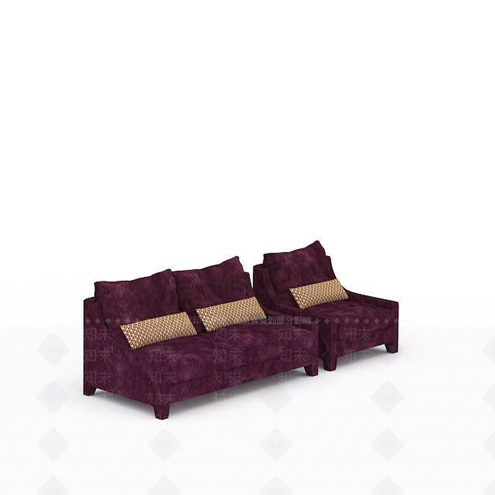 现代家具沙发组合3D模型下载【ID:1197543091】