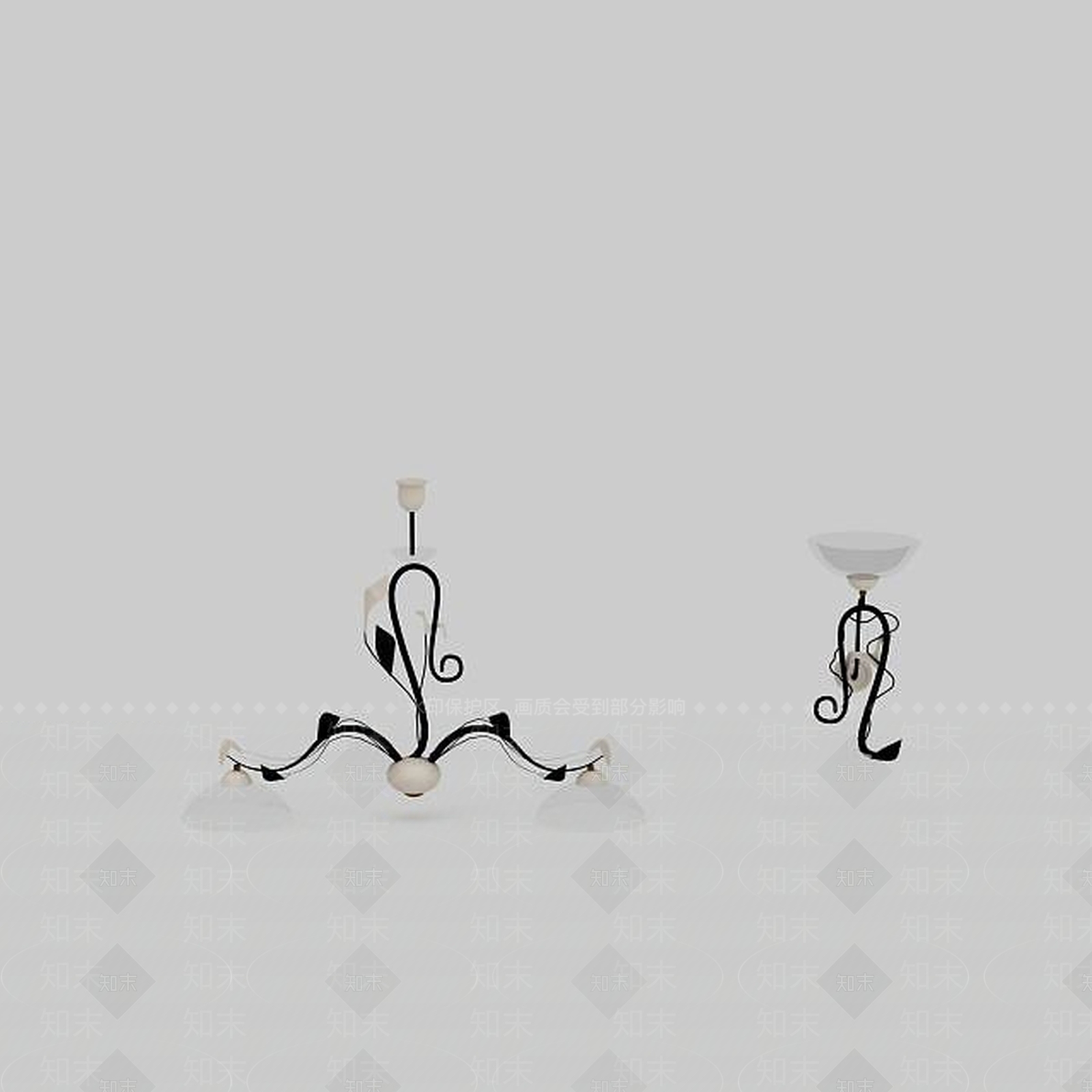 现代室内吊灯3D模型下载【ID:1197544255】