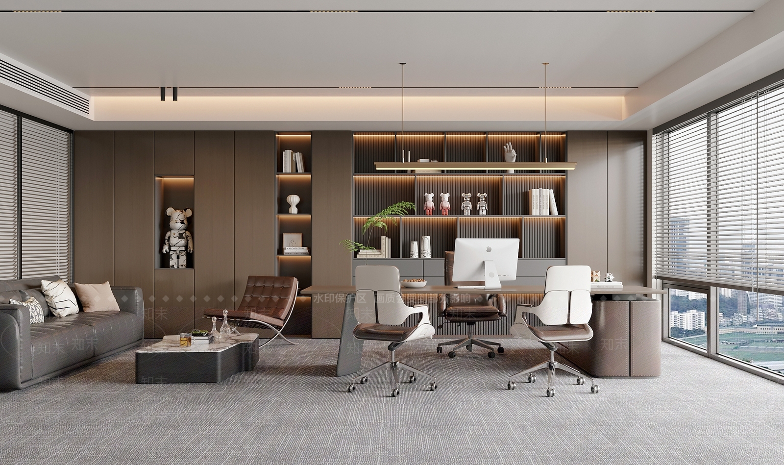 现代意式经理办公室3D模型下载【ID:1197545533】
