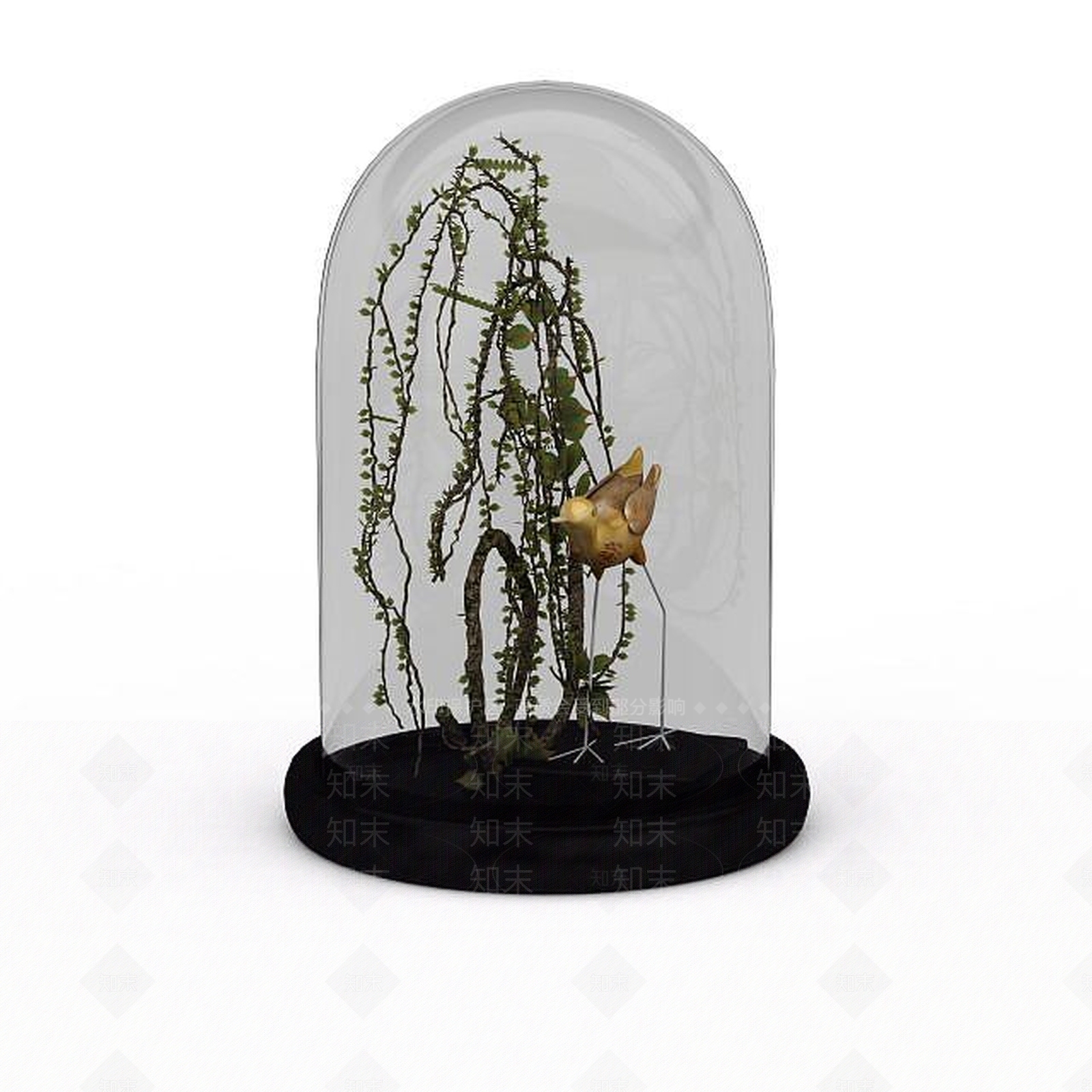 现代玻璃陈设品3D模型下载【ID:1197545598】