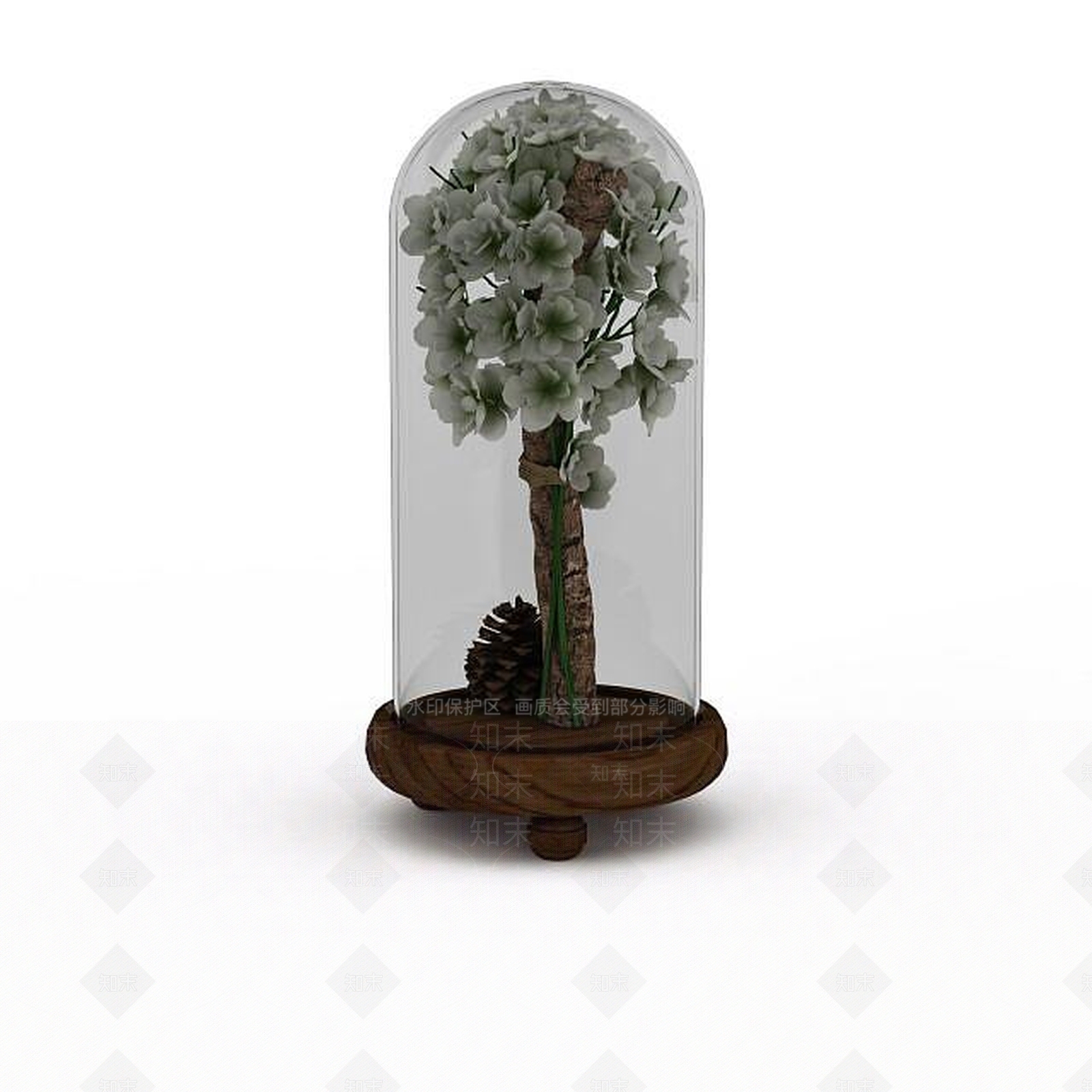 现代玻璃陈设品3D模型下载【ID:1197545648】