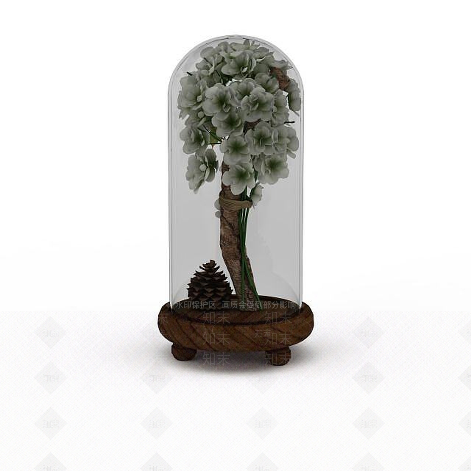 现代玻璃陈设品3D模型下载【ID:1197545648】
