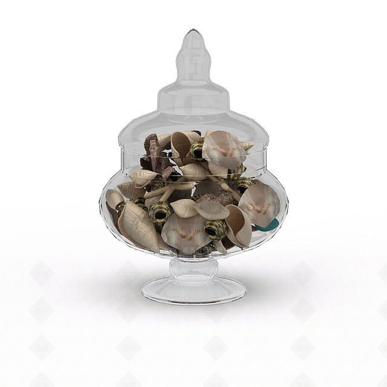 现代玻璃陈设品3D模型下载【ID:1197545909】