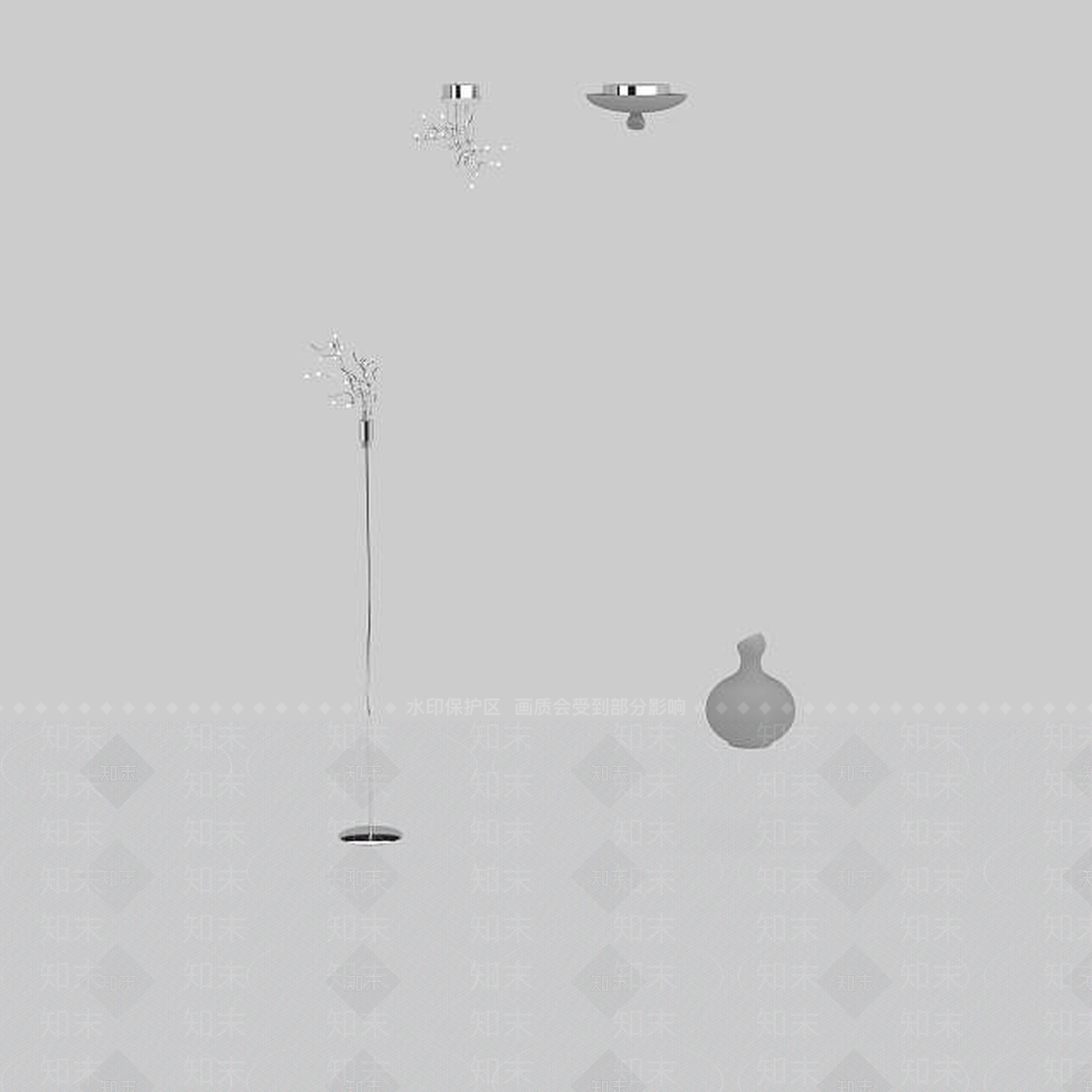 现代室内装饰吊灯3D模型下载【ID:1197546139】