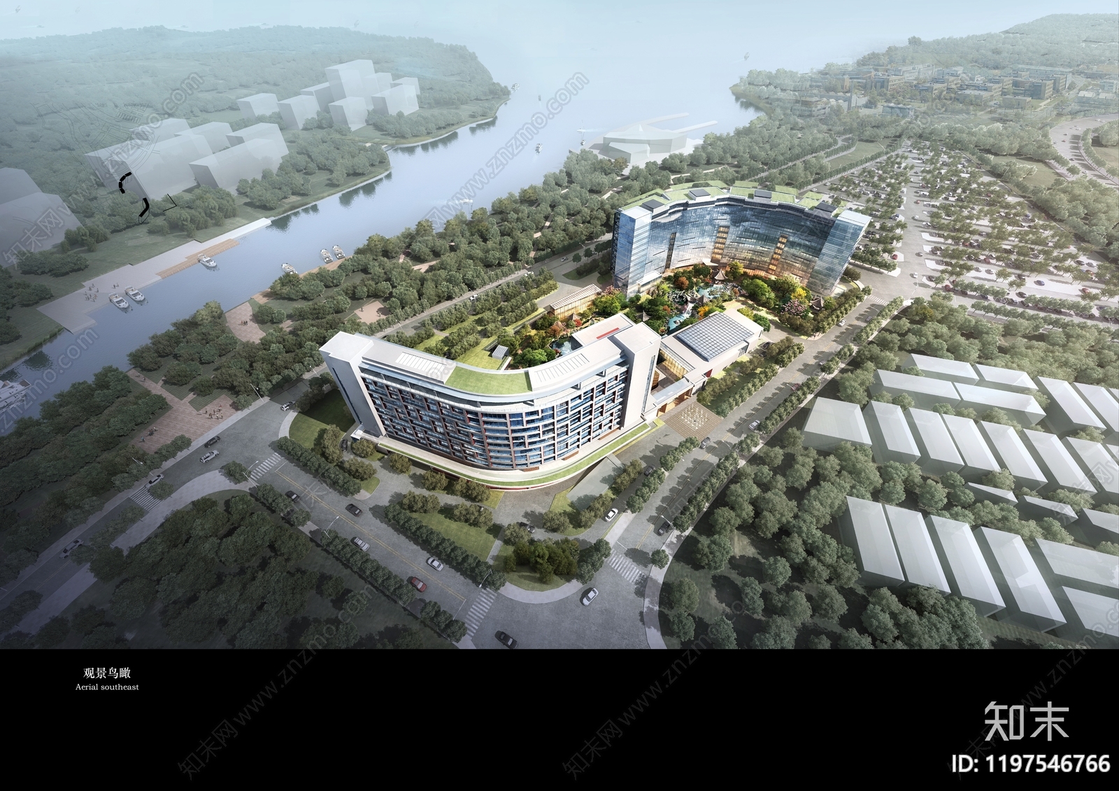 现代酒店建筑施工图下载【ID:1197546766】