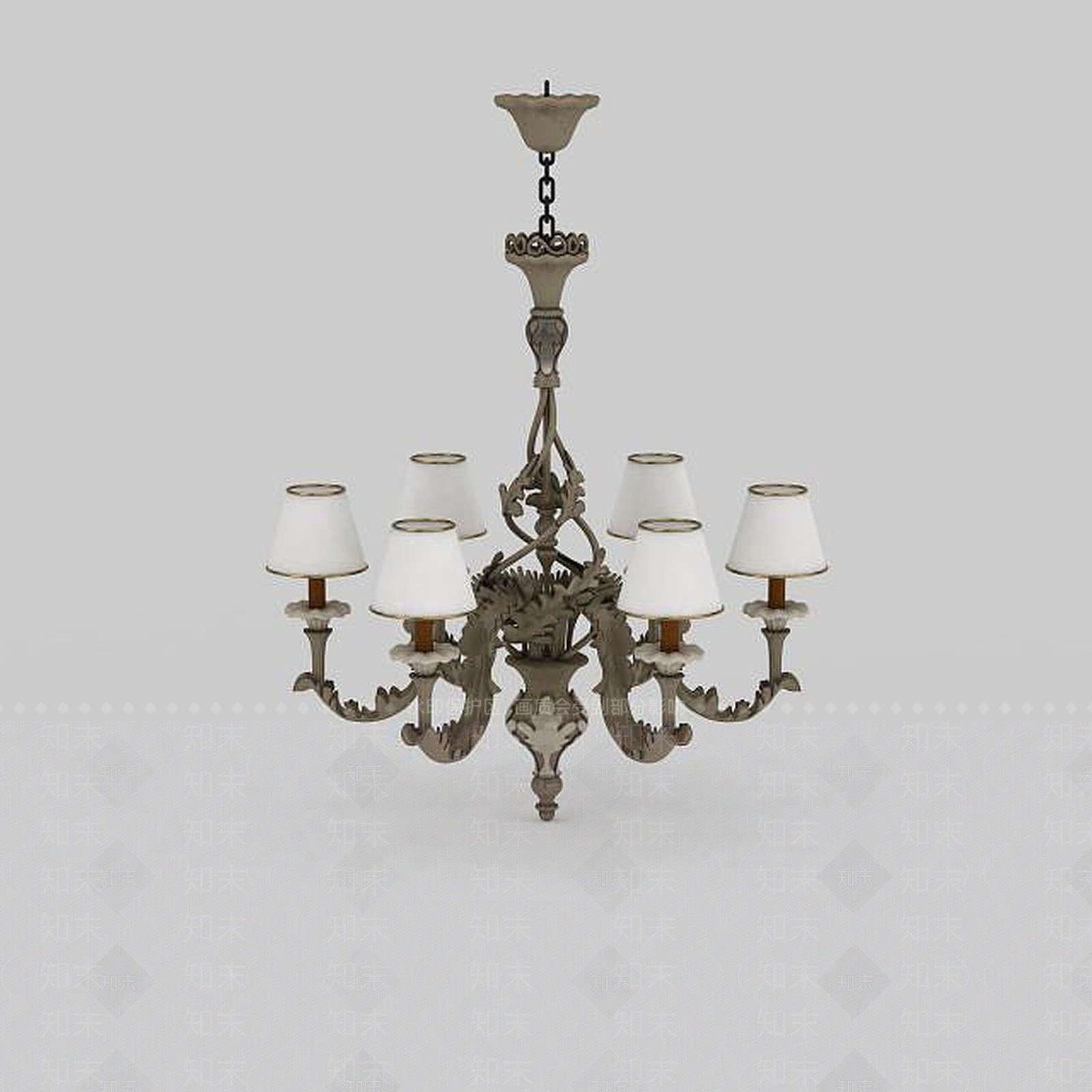 现代客厅水晶吊灯3D模型下载【ID:1197546613】