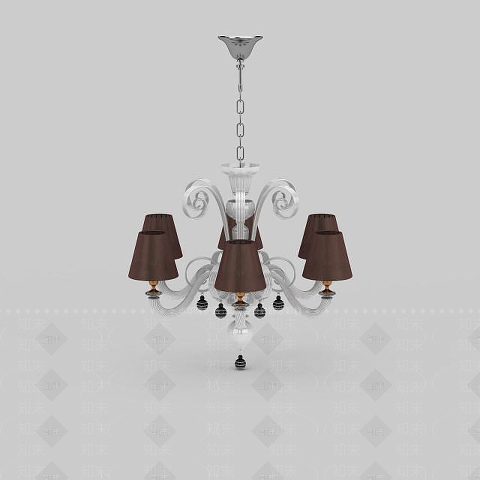 现代水晶吊灯3D模型下载【ID:1197547869】