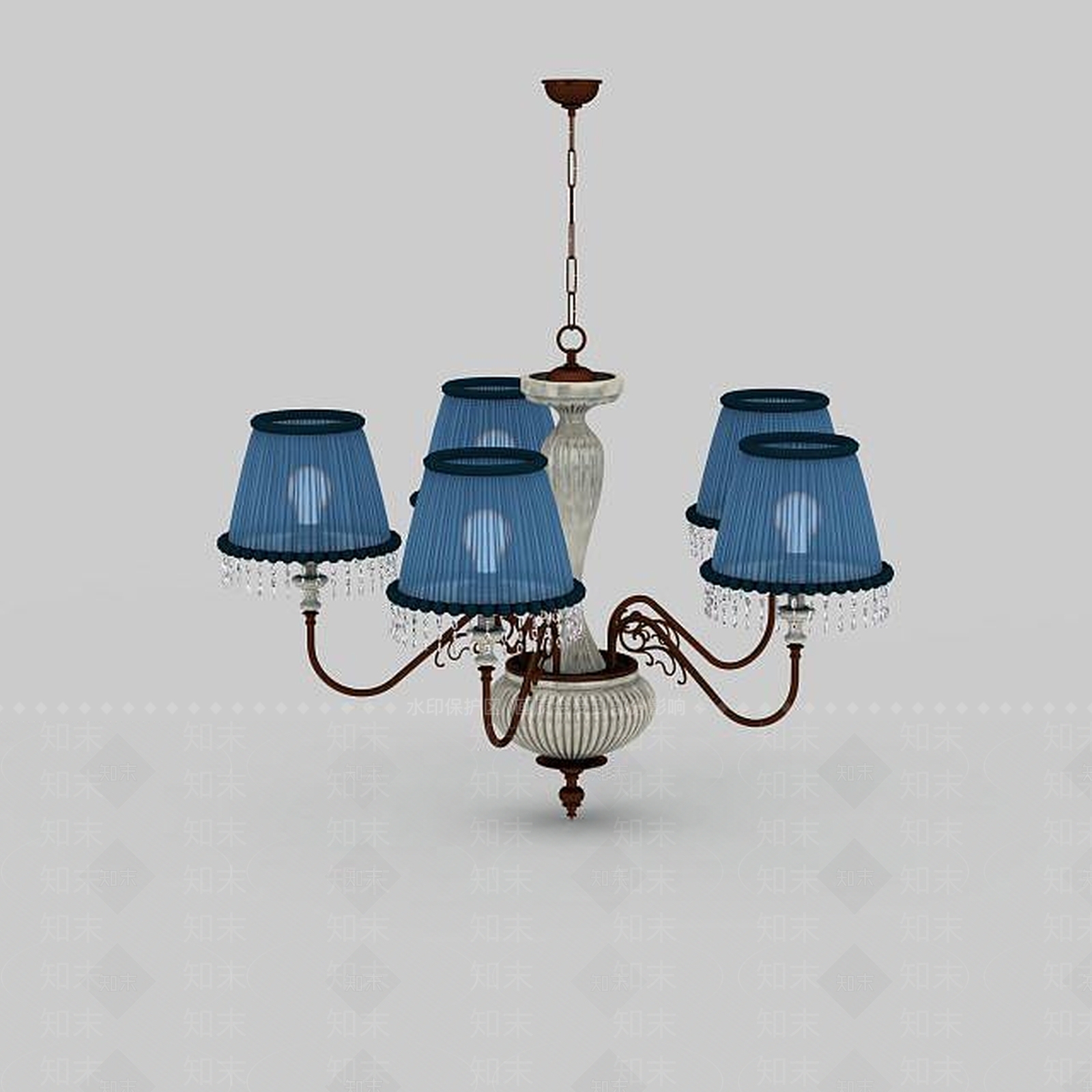 现代卧室简约吊灯3D模型下载【ID:1197548553】