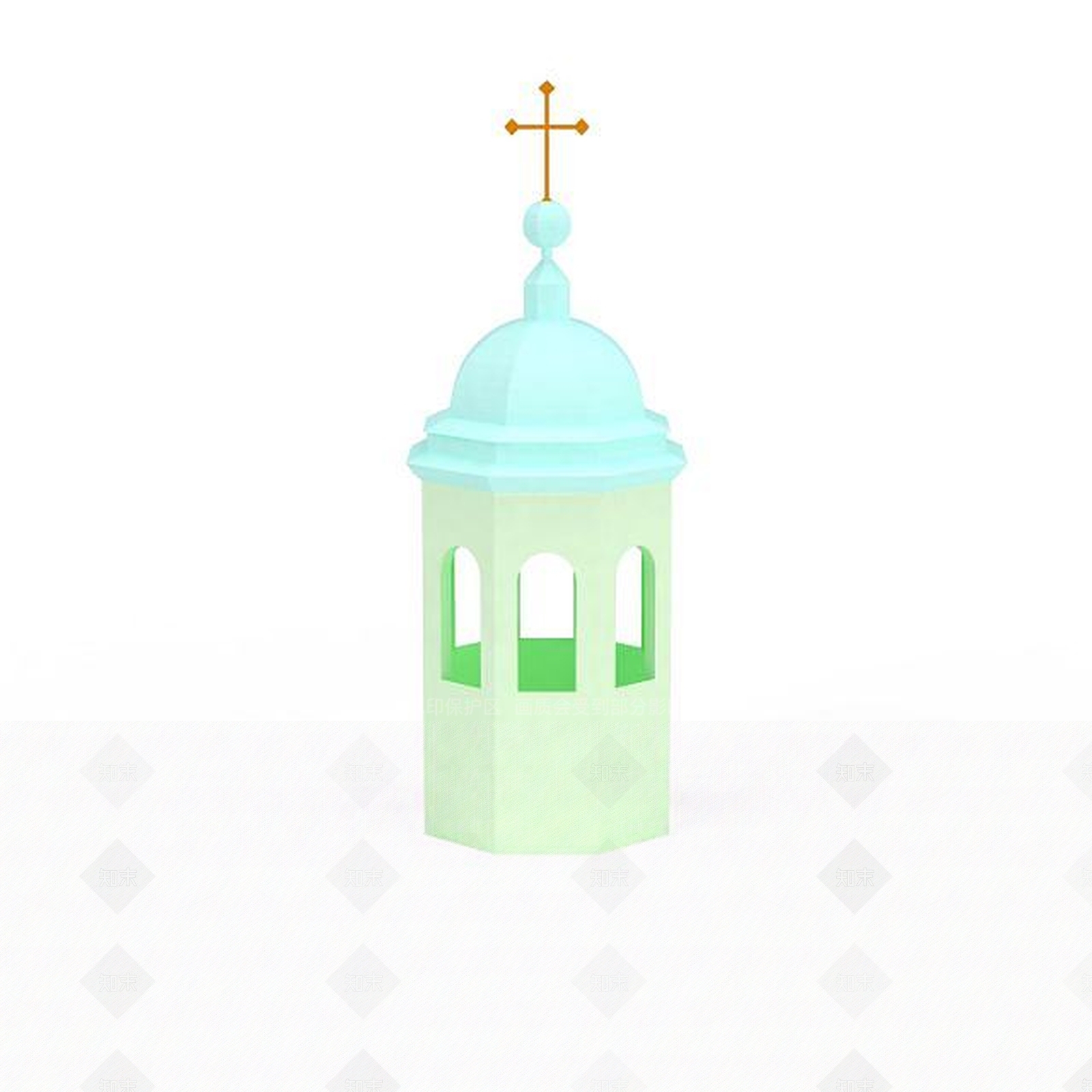 现代教堂塔顶建筑3D模型下载【ID:1197549957】