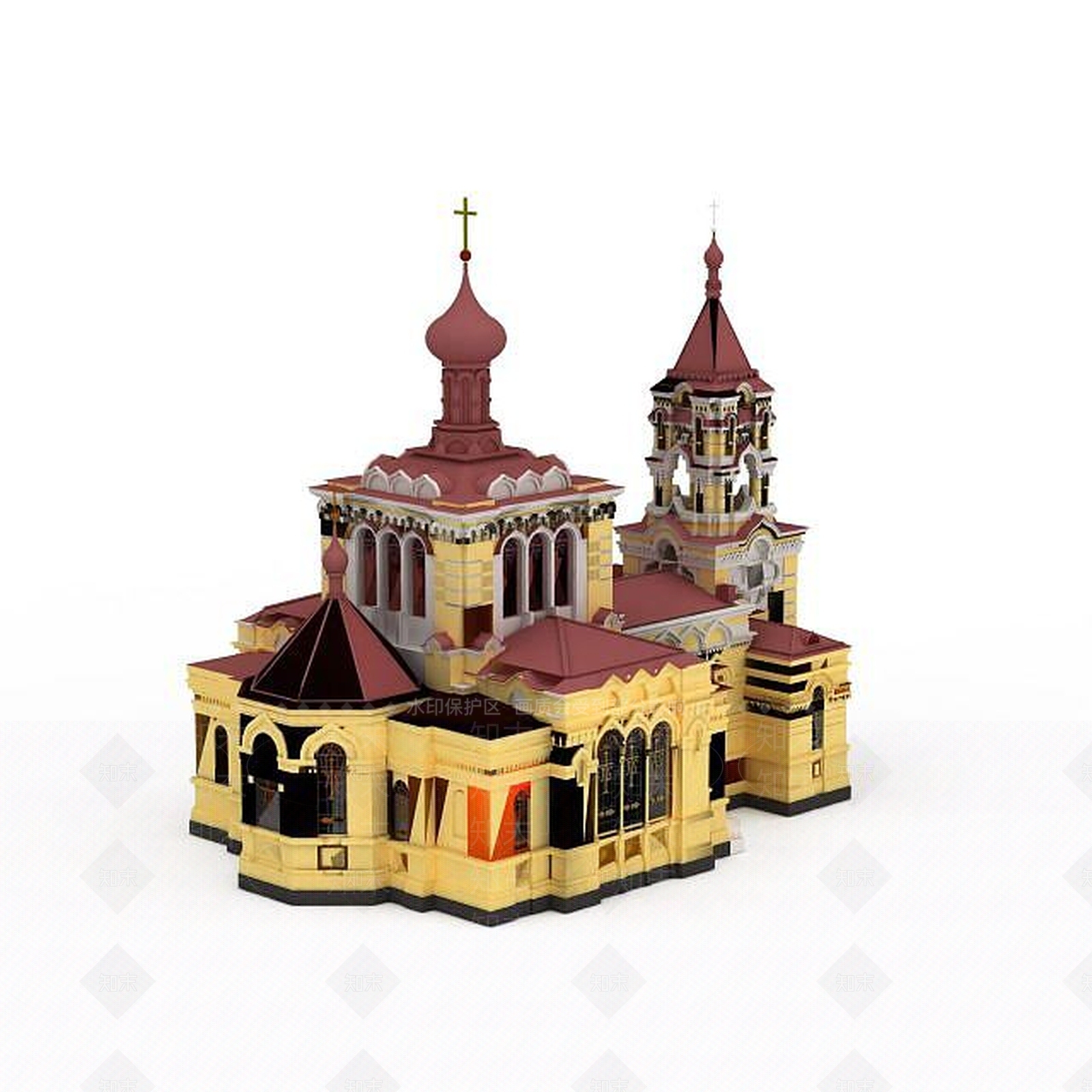 现代印度寺庙3D模型下载【ID:1197550022】