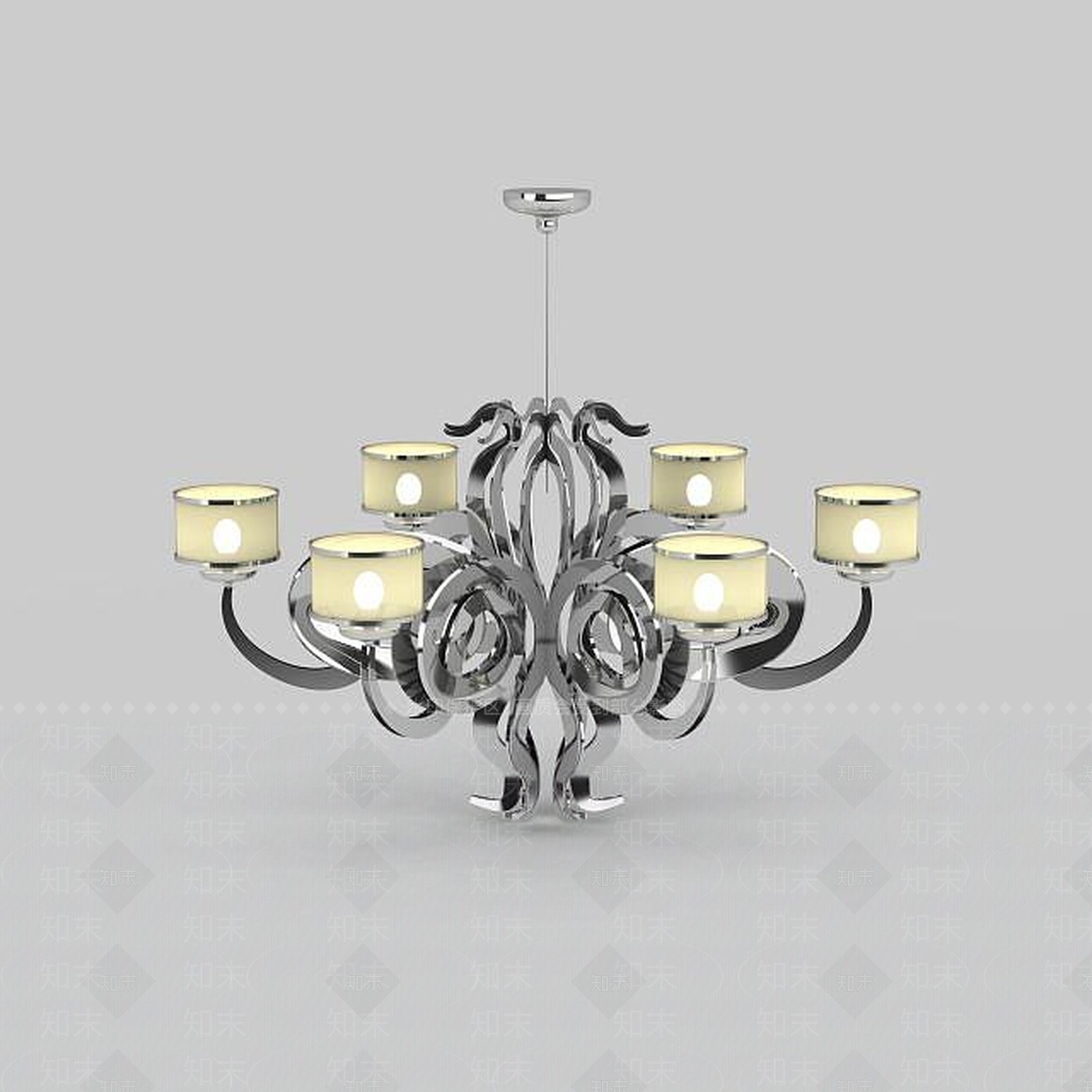 现代室内吊灯3D模型下载【ID:1197550536】