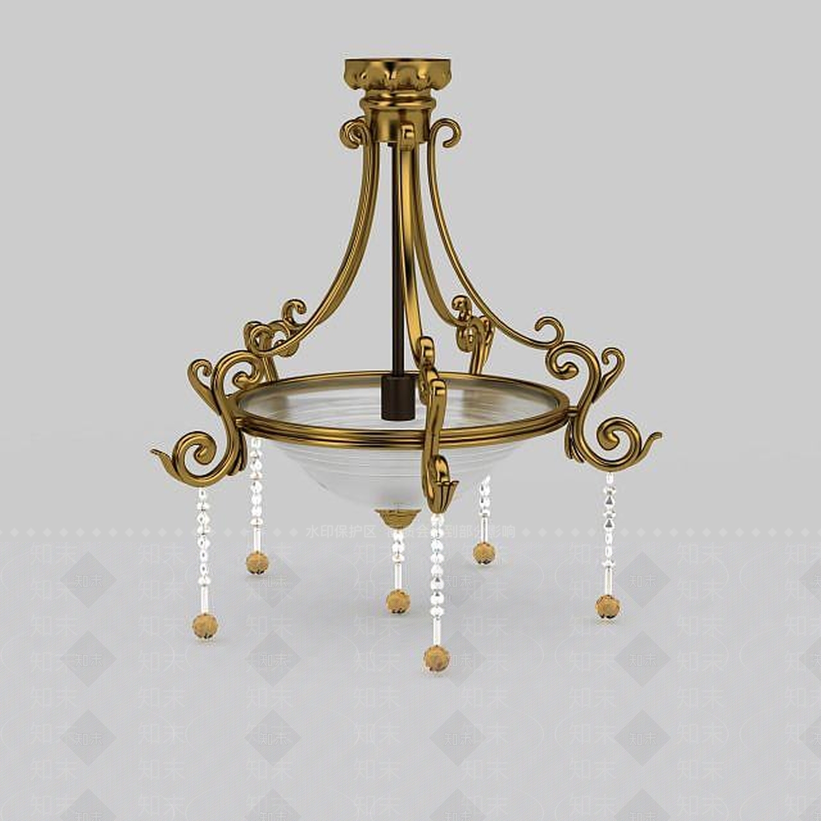 欧式古典欧式室内吊灯3D模型下载【ID:1197550624】
