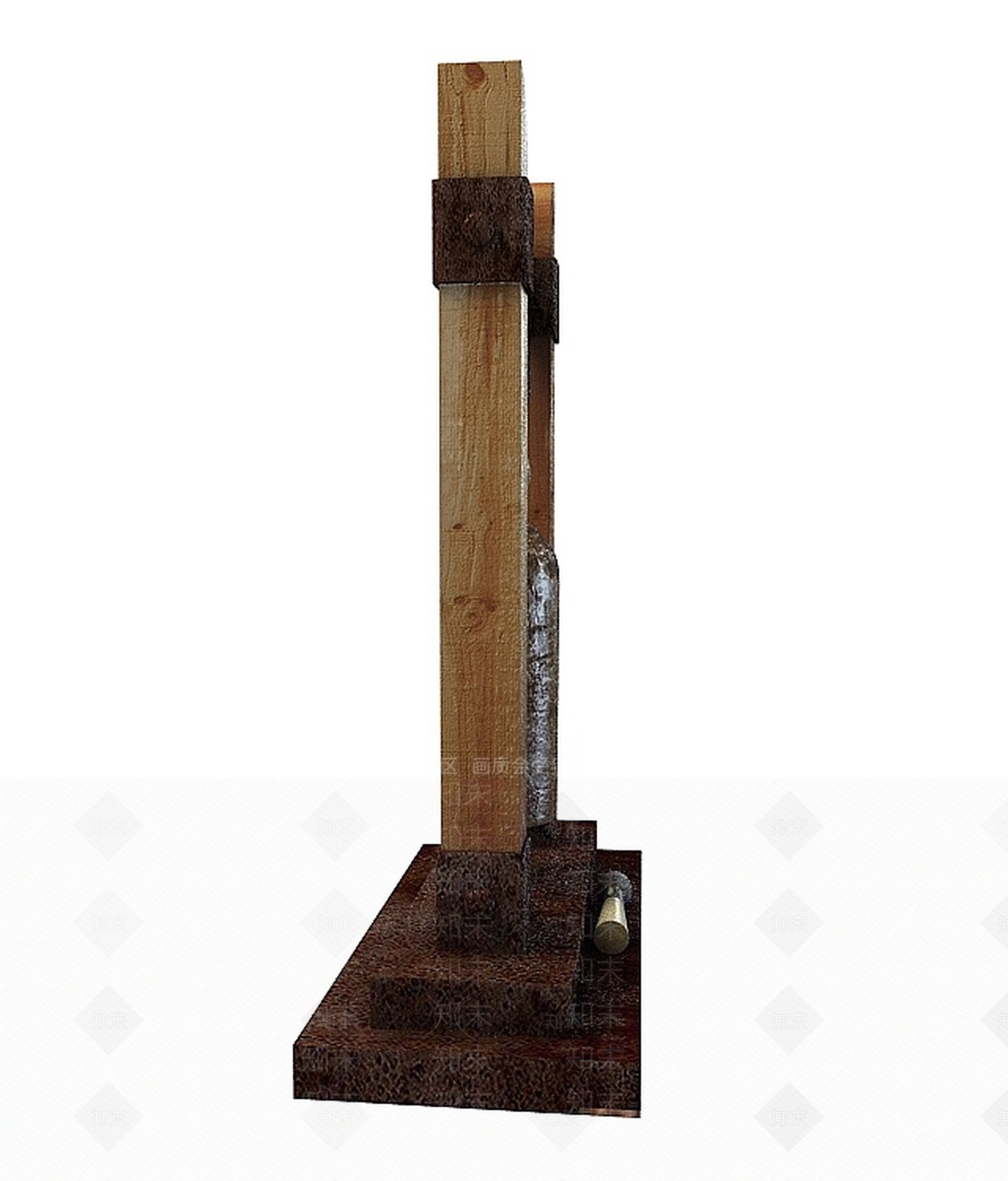 现代古典吊钟雕塑3D模型下载【ID:1197550785】