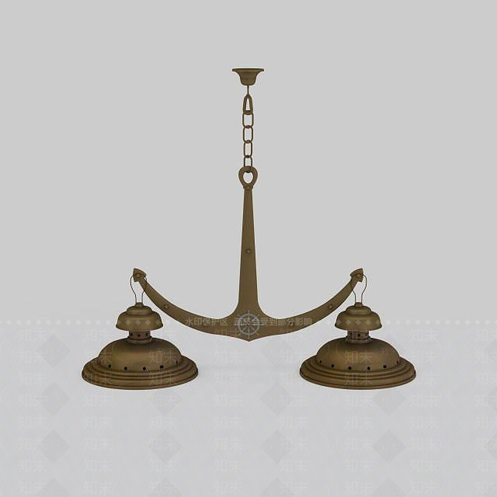 现代船锚型吊灯3D模型下载【ID:1197551182】