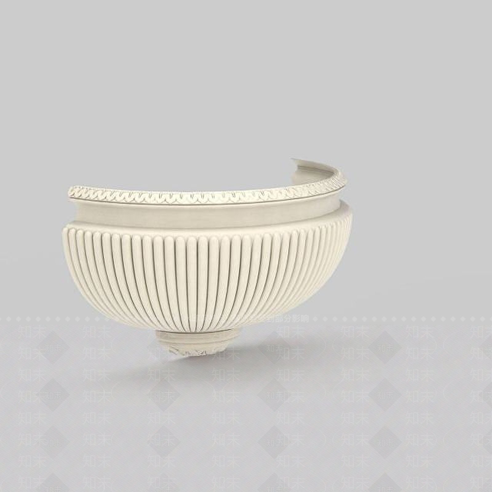 现代半圆形壁灯3D模型下载【ID:1197551275】