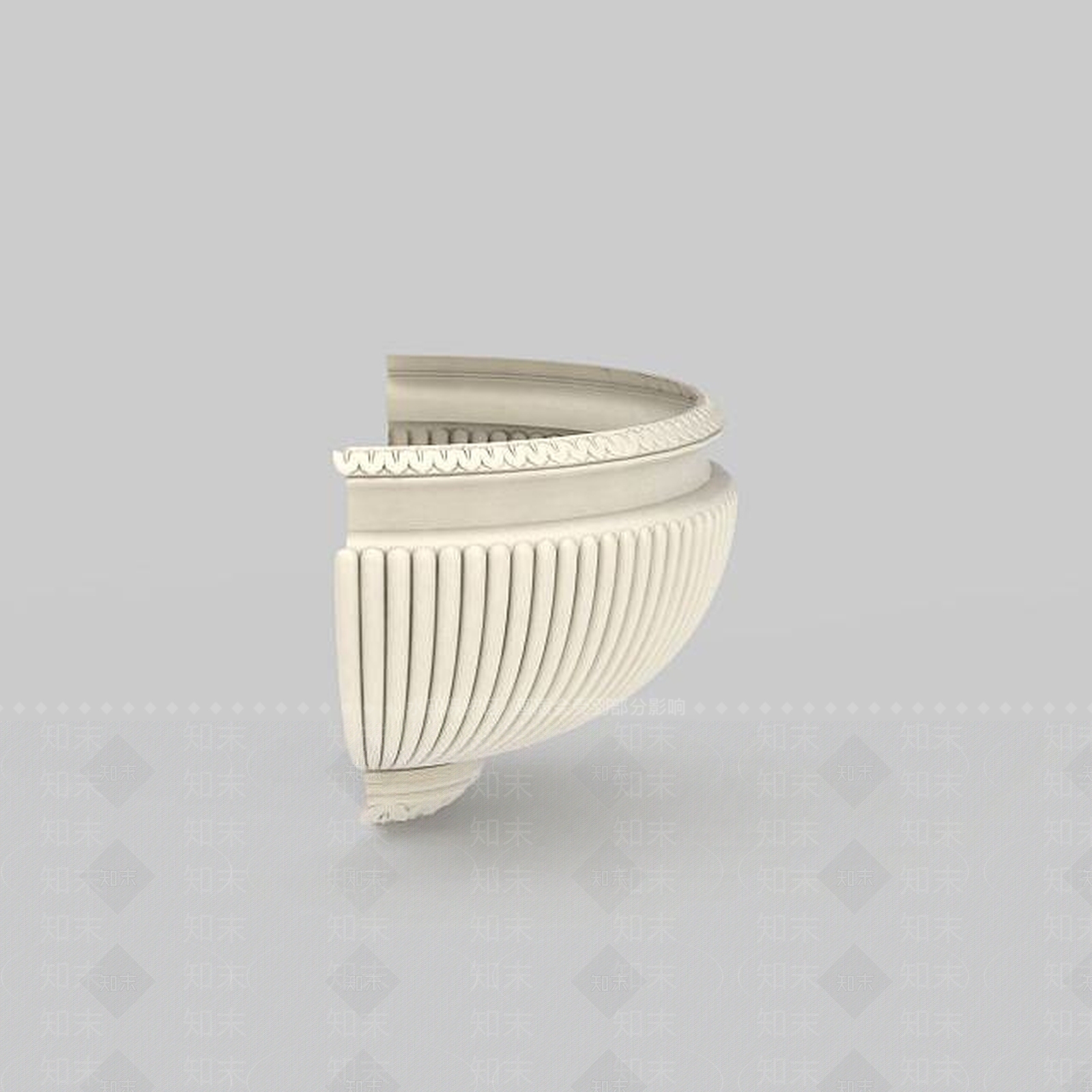 现代半圆形壁灯3D模型下载【ID:1197551275】