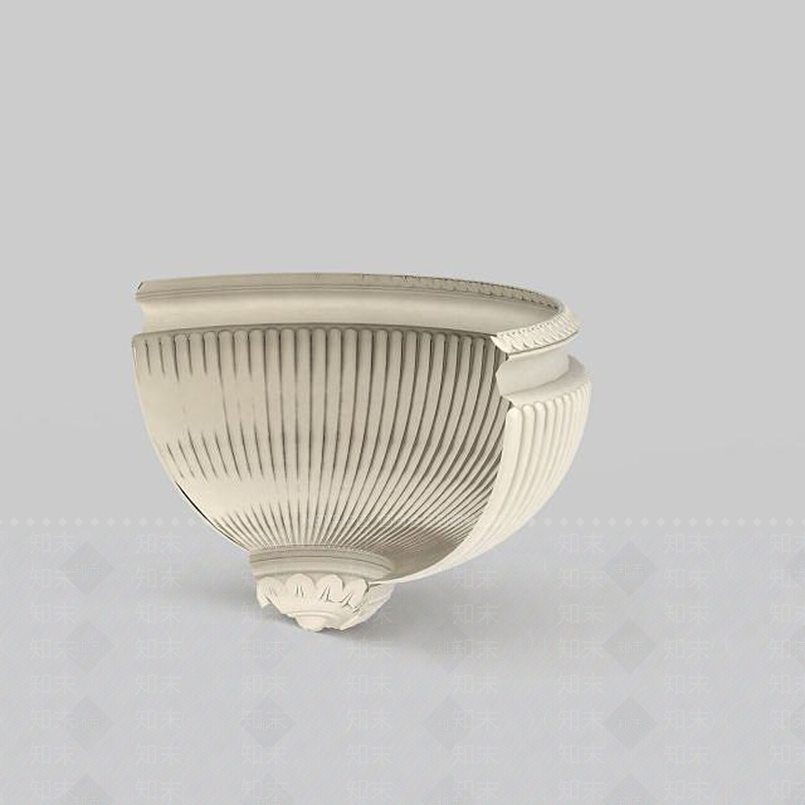 现代半圆形壁灯3D模型下载【ID:1197551275】
