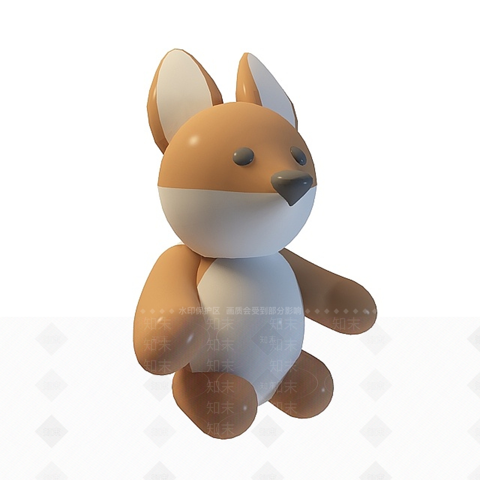 现代卡通小兔子3D模型下载【ID:1197551986】