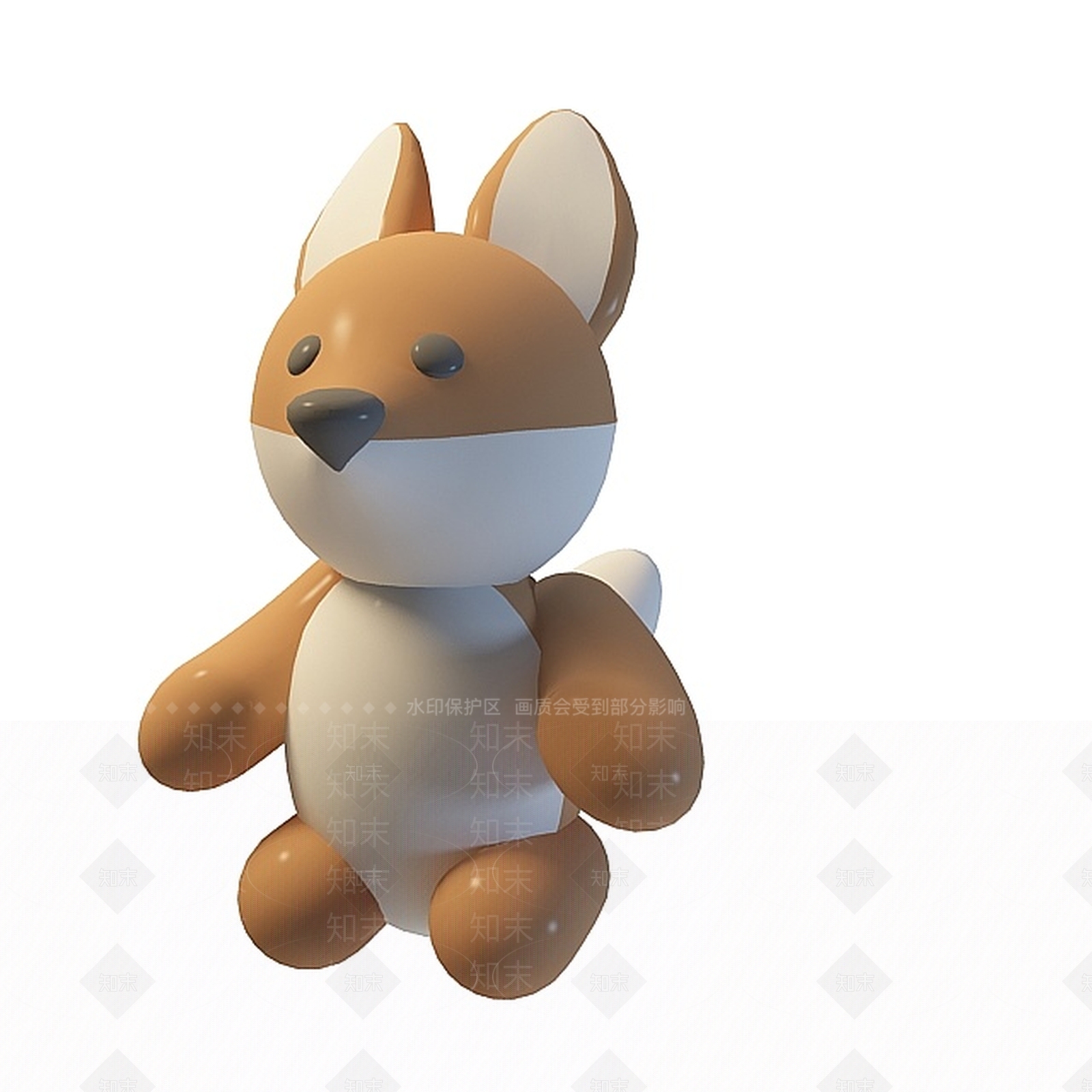 现代卡通小兔子3D模型下载【ID:1197551986】