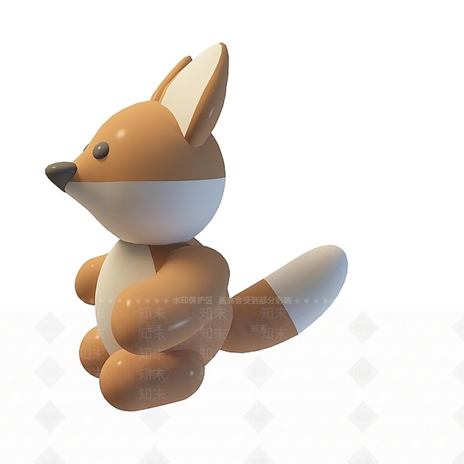 现代卡通小兔子3D模型下载【ID:1197551986】