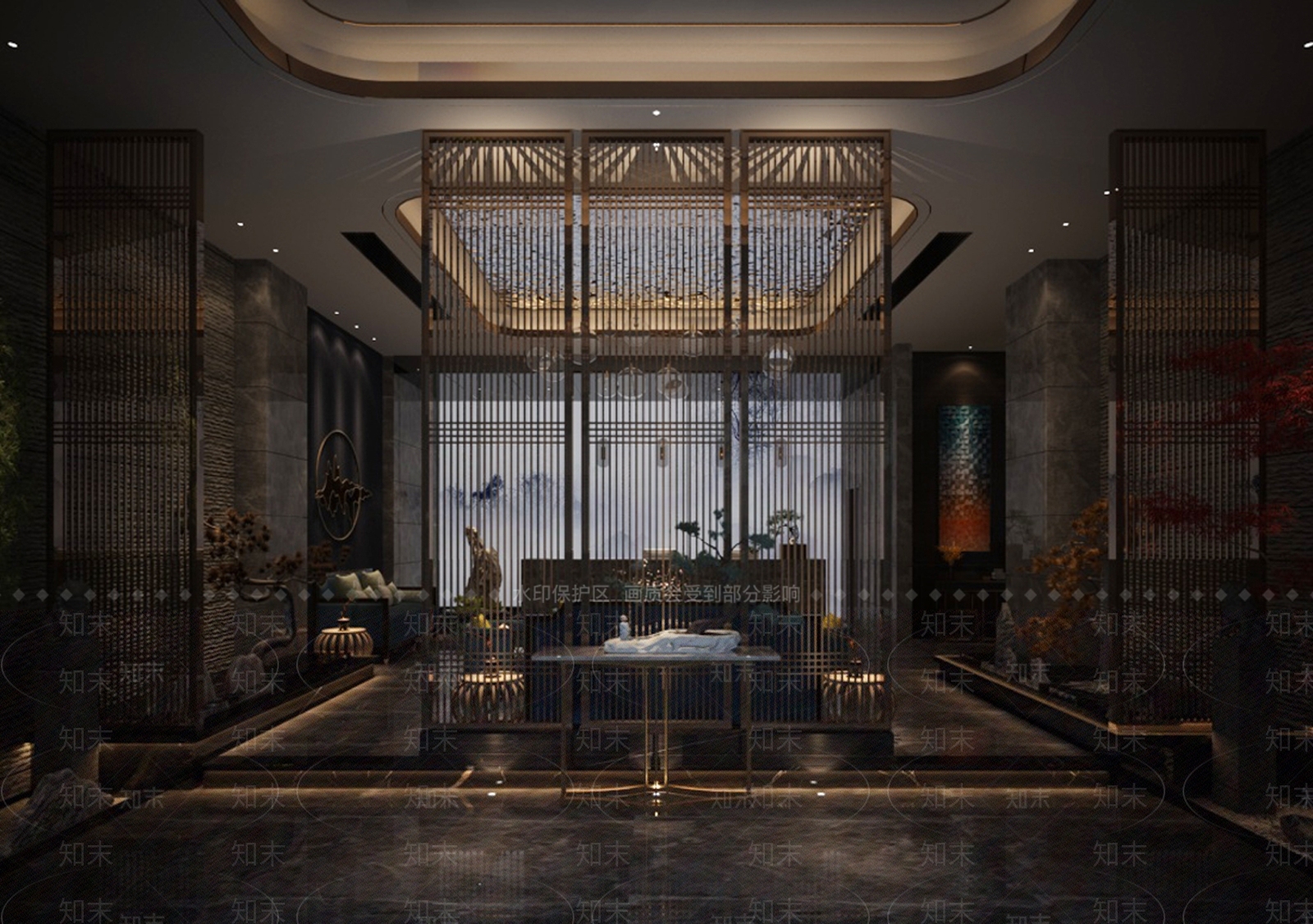 轻奢复古足浴店3D模型下载【ID:1197553135】