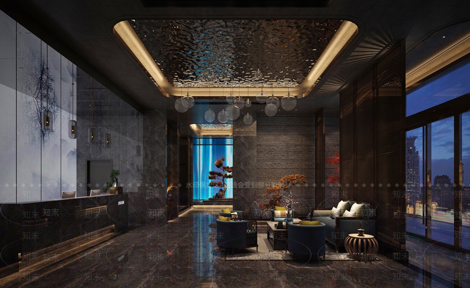 轻奢复古足浴店3D模型下载【ID:1197553135】