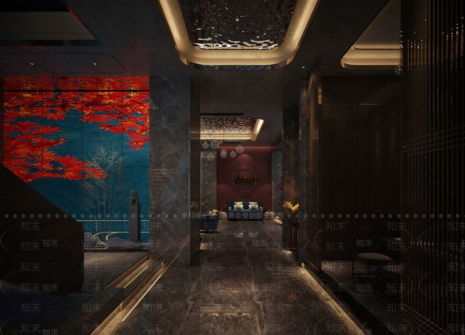 轻奢复古足浴店3D模型下载【ID:1197553135】