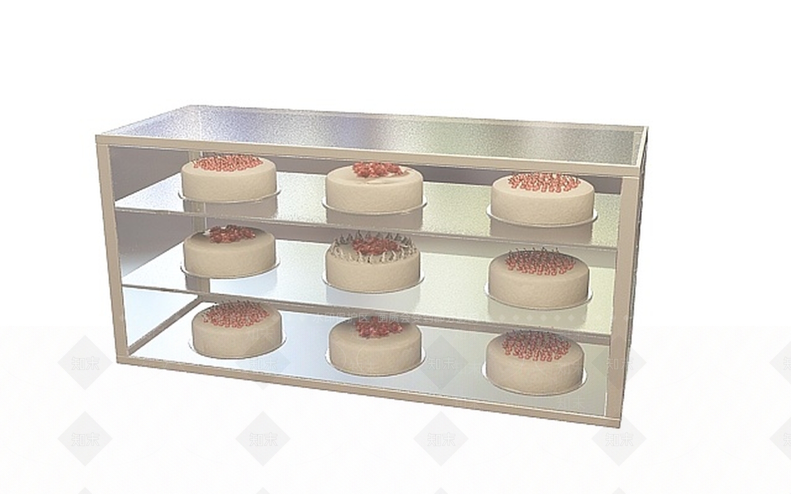现代蛋糕展示架3D模型下载【ID:1197552798】