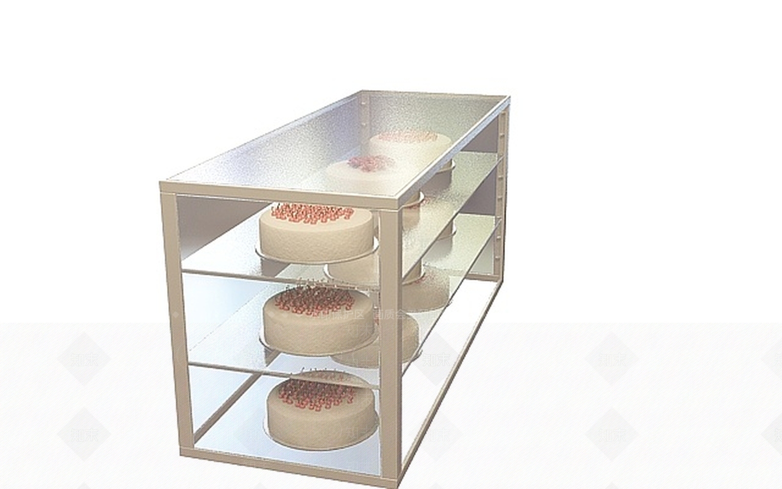 现代蛋糕展示架3D模型下载【ID:1197552798】