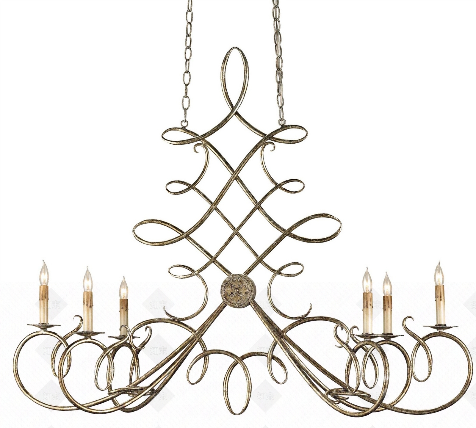 欧式美式客厅吊灯3D模型下载【ID:1197555913】